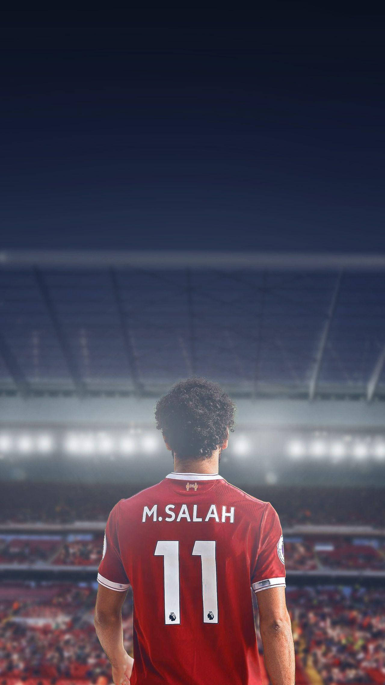 Mohamed Salah, red jersey, M SALAH 11, Full HD Phone Wallpaper