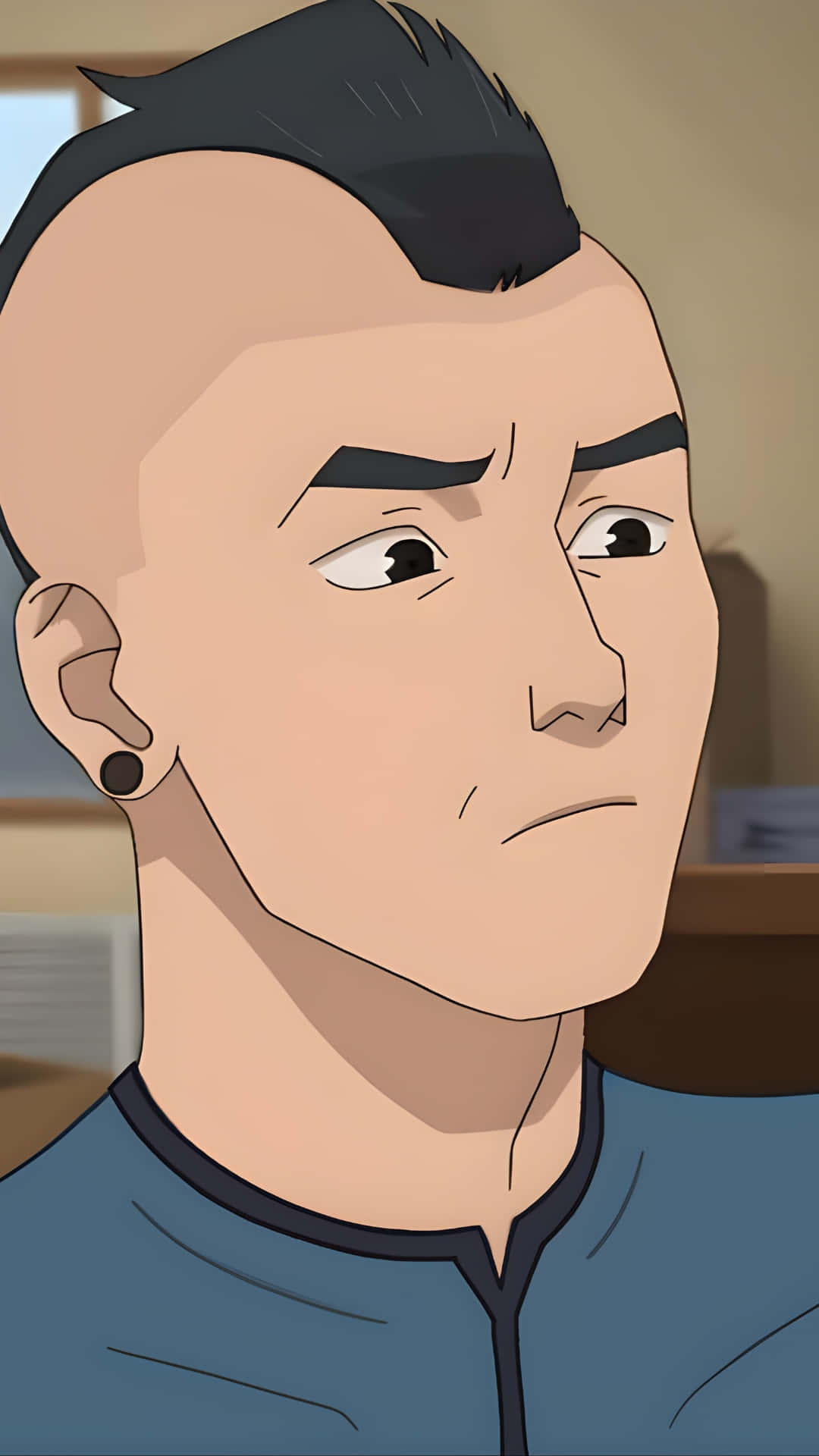 Mohawk Mark, shaved head, black mohawk, Full HD Phone Wallpaper