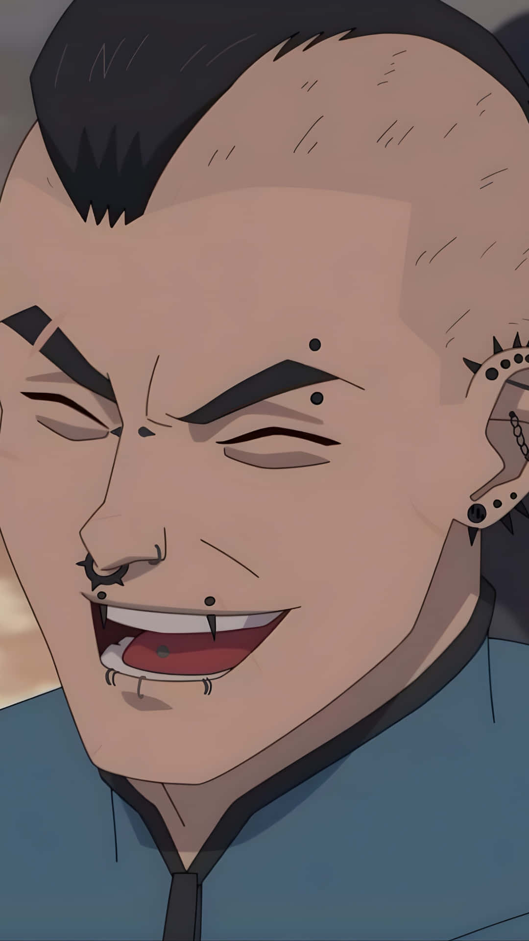 Mohawk Mark, anime man, shaved head, Full HD Phone Wallpaper