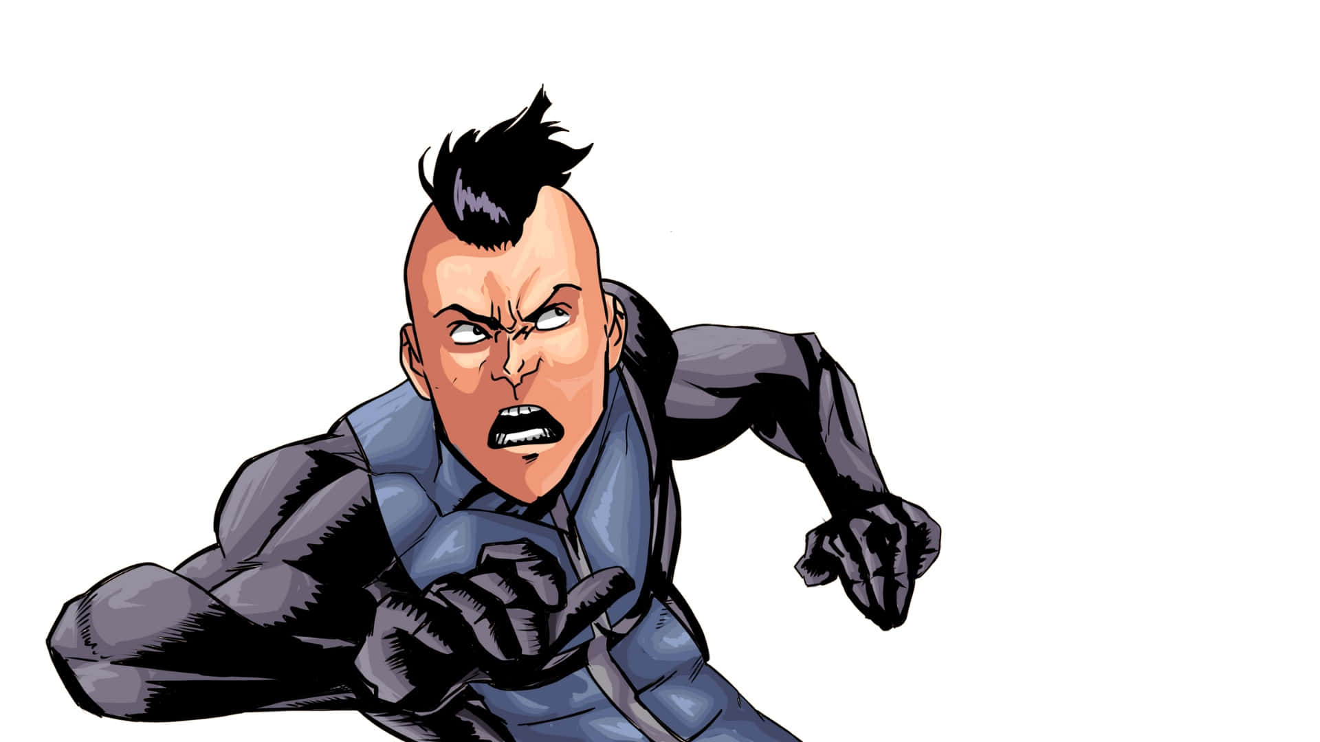 Mohawk Mark, mohawk, dark suit, Full HD Desktop Wallpaper