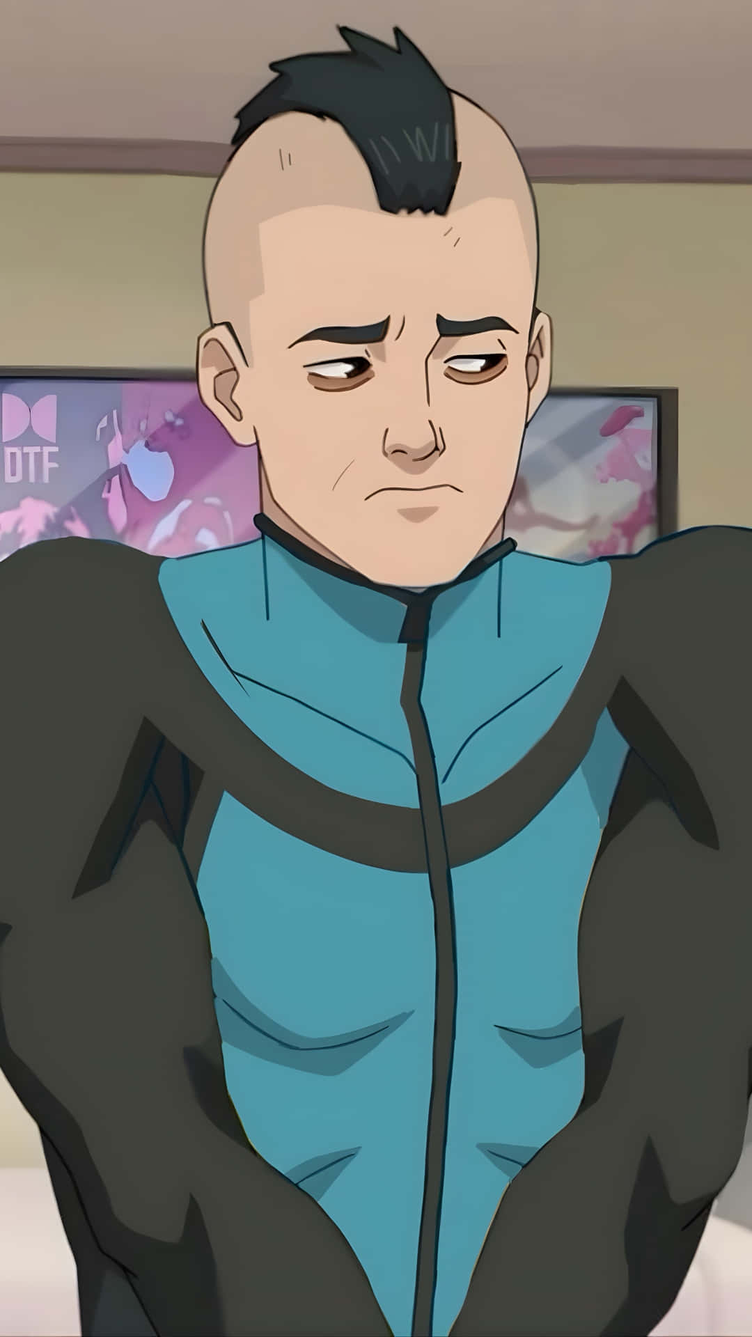 Mohawk Mark, black mohawk, blue and black suit, Full HD Phone Wallpaper