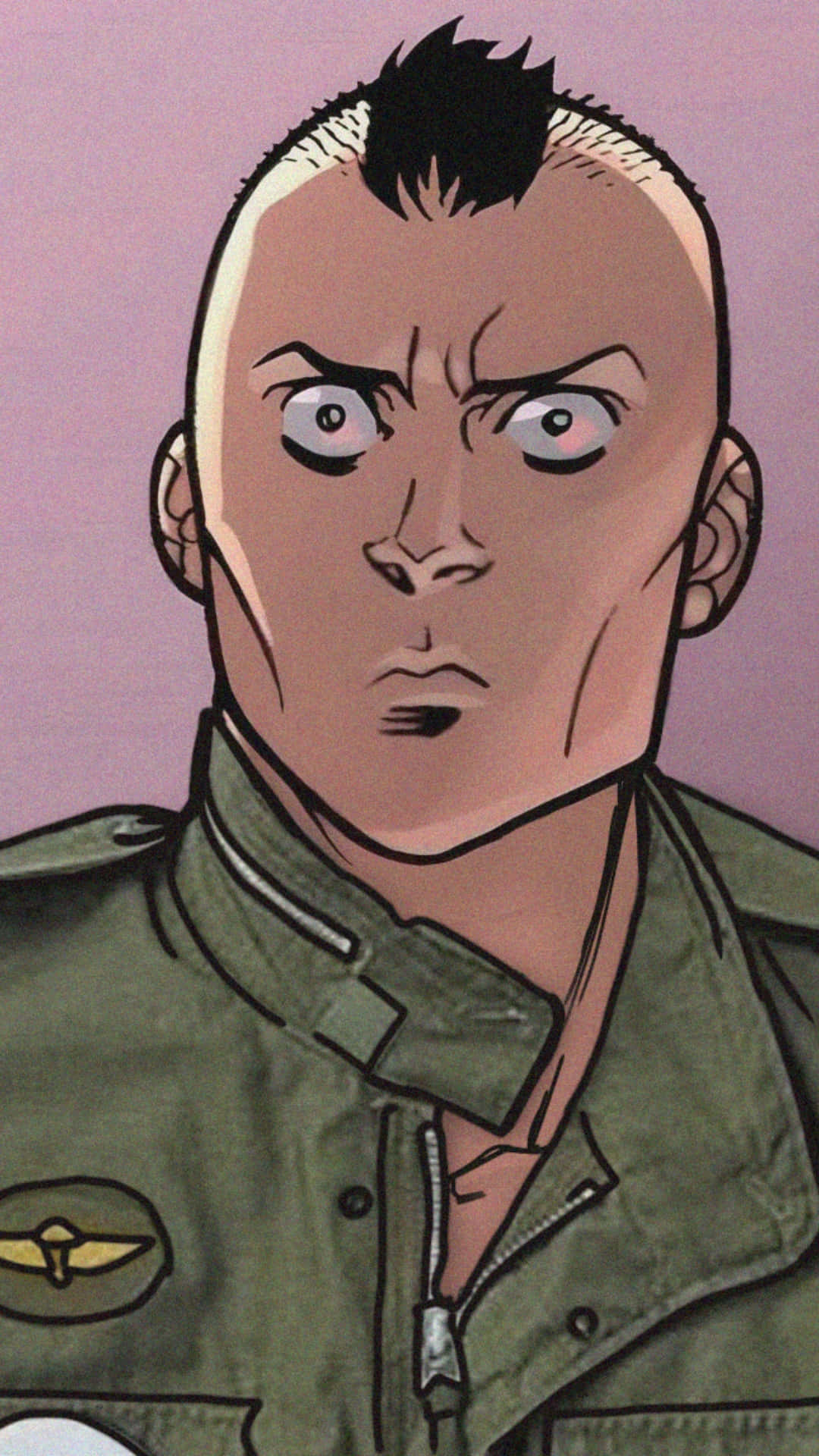 Mohawk Mark, mohawk, green flight jacket, Full HD Phone Wallpaper