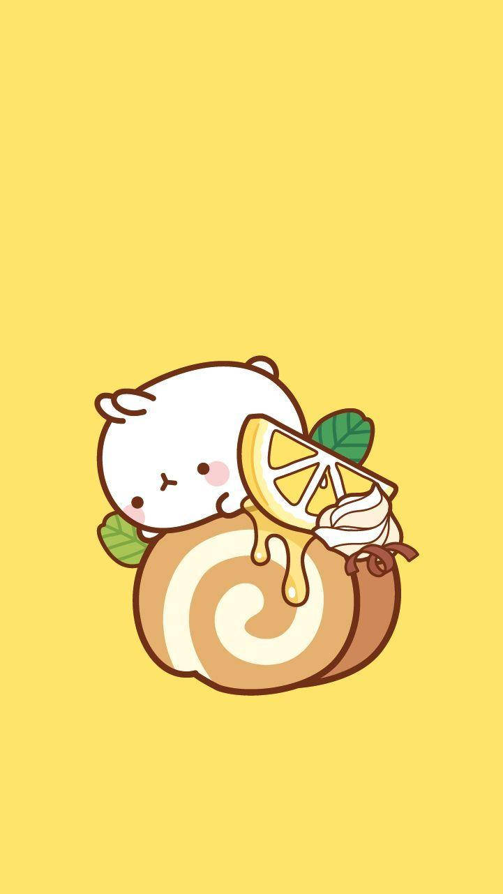 Molang, lemon, spiral cake, HD Phone Wallpaper