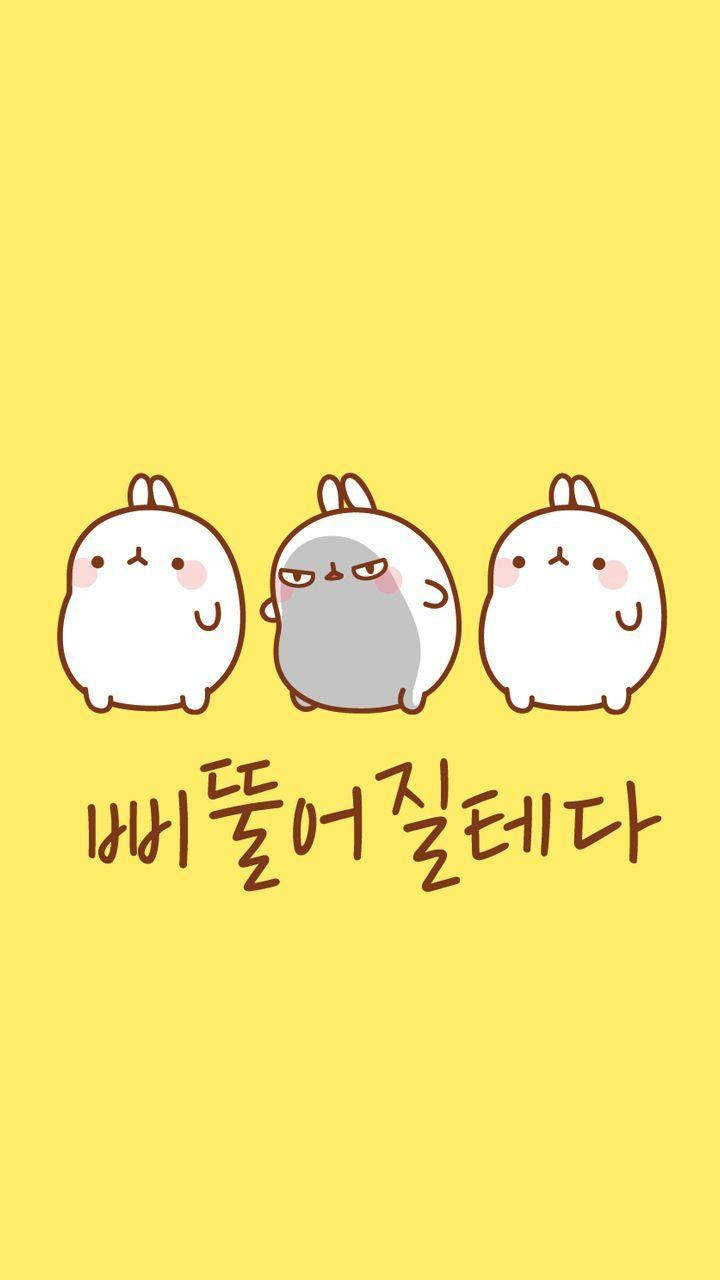 Molang, gray, white, HD Phone Wallpaper