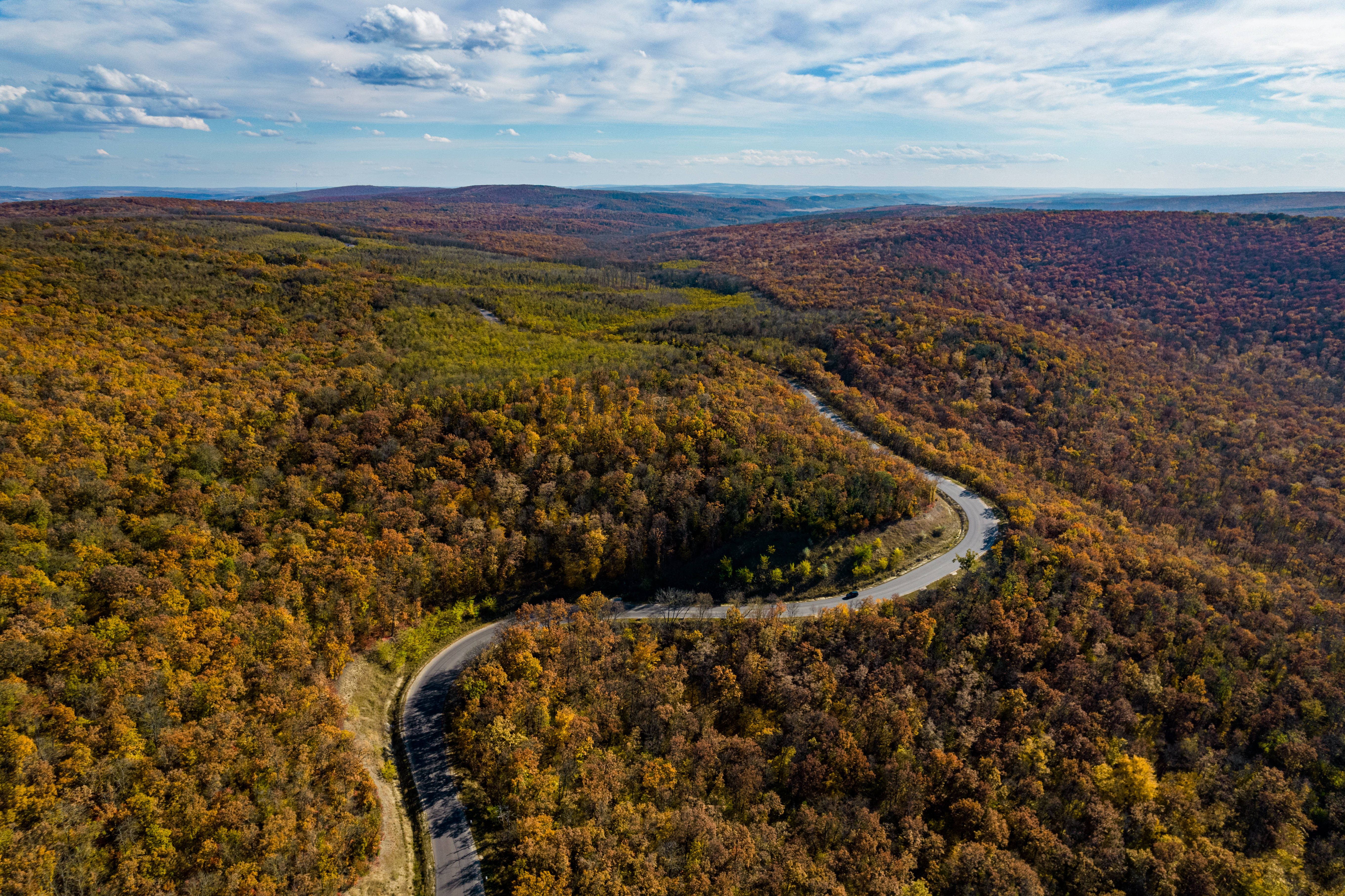 Moldova, country road, autumn colors, 5K Desktop Wallpaper