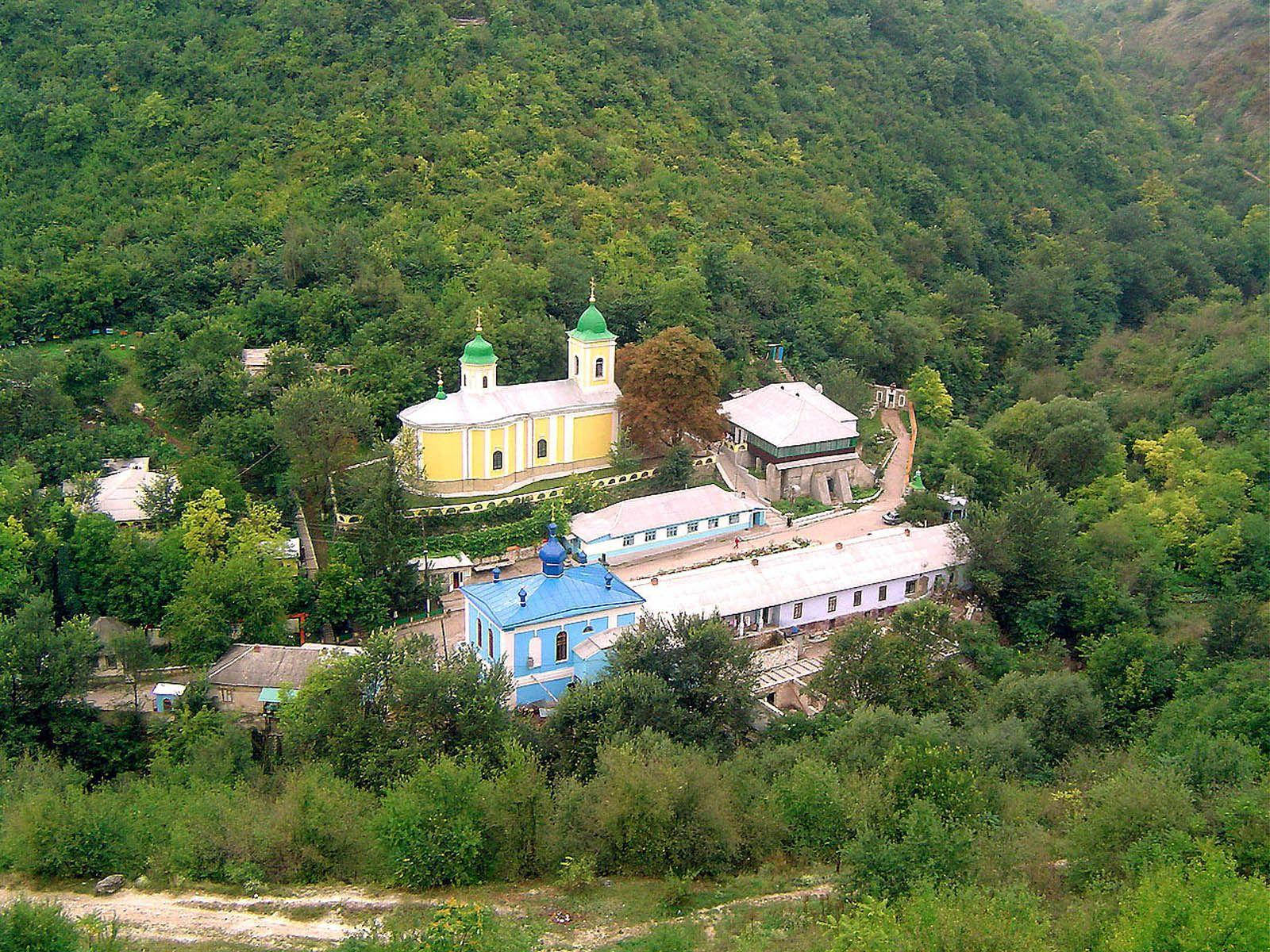 multicolored moldovas castle, aerial view, colorful monastery complex, HD Desktop Wallpaper