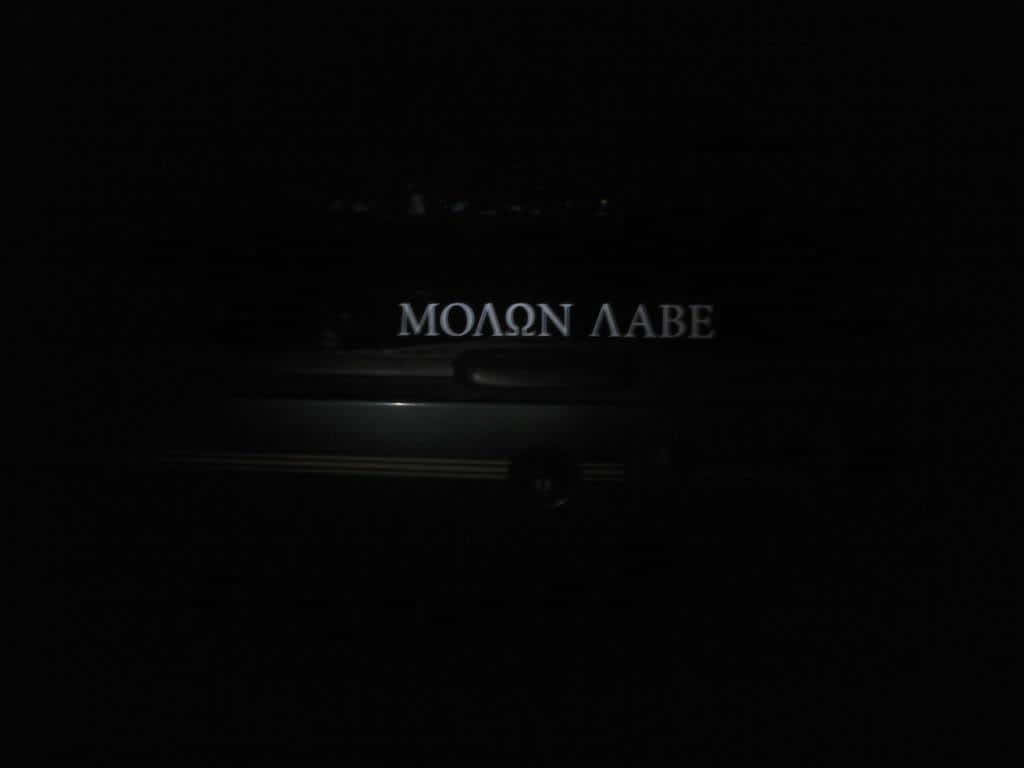 Molon Labe, white, dark silhouette, SD Desktop Wallpaper