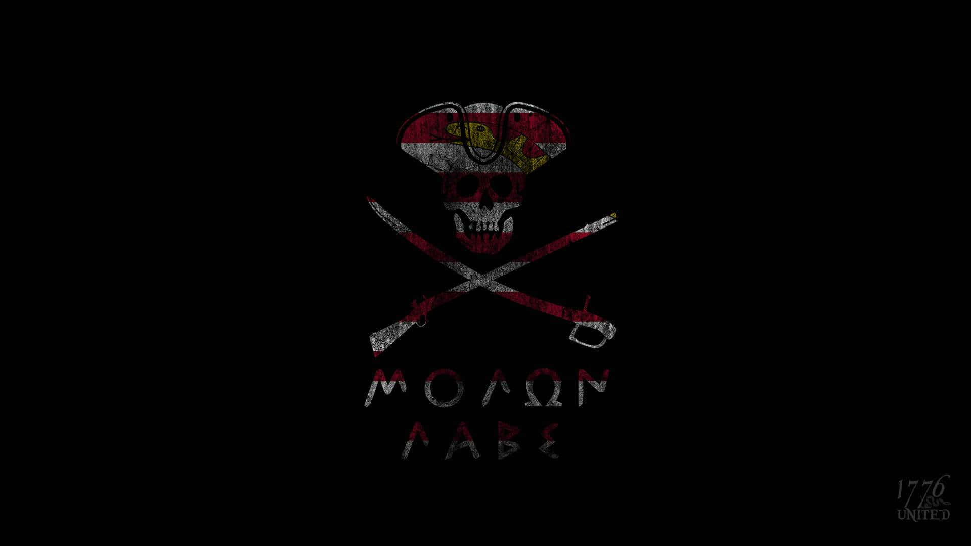 Molon Labe, moon sab, black background, Full HD Desktop Wallpaper
