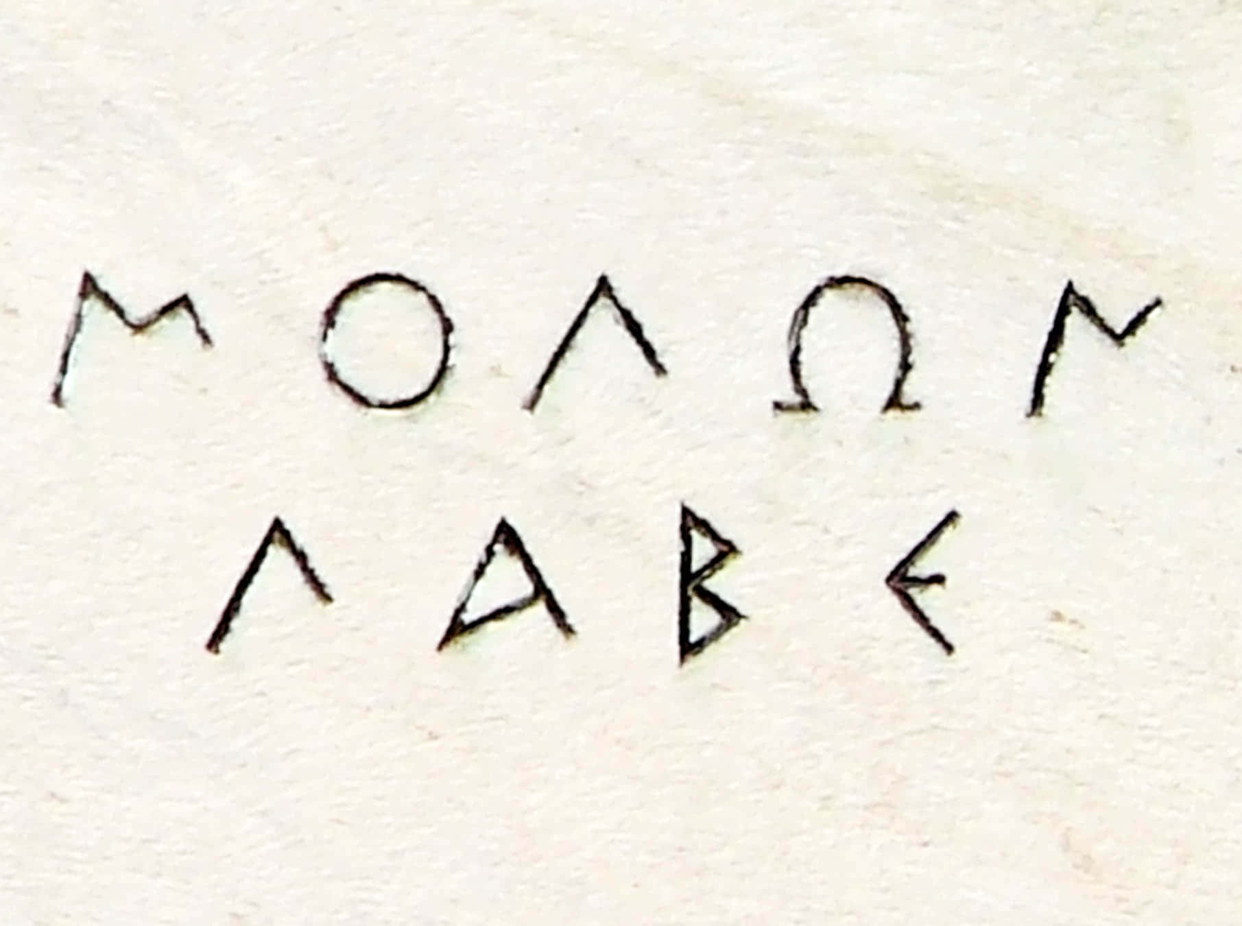 Molon Labe, Greek letters, black ink, HD Desktop Wallpaper