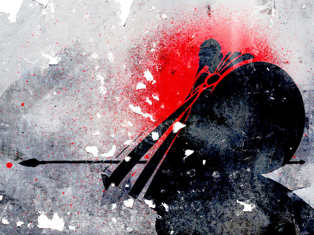 Molon Labe, bow and arrow, graffiti-style, SD Desktop Wallpaper