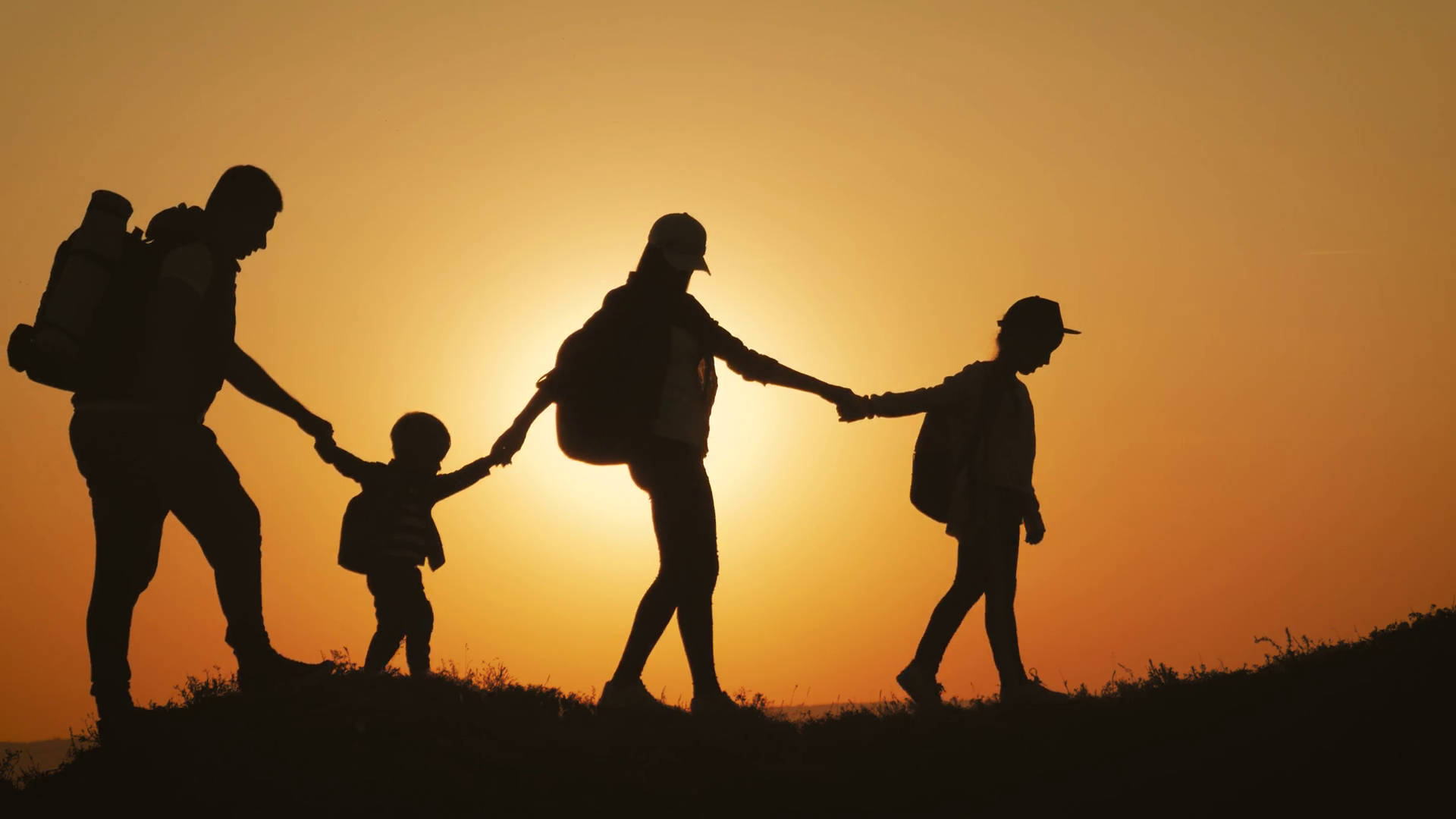 Mom, Dad, sunset, Full HD Desktop Wallpaper