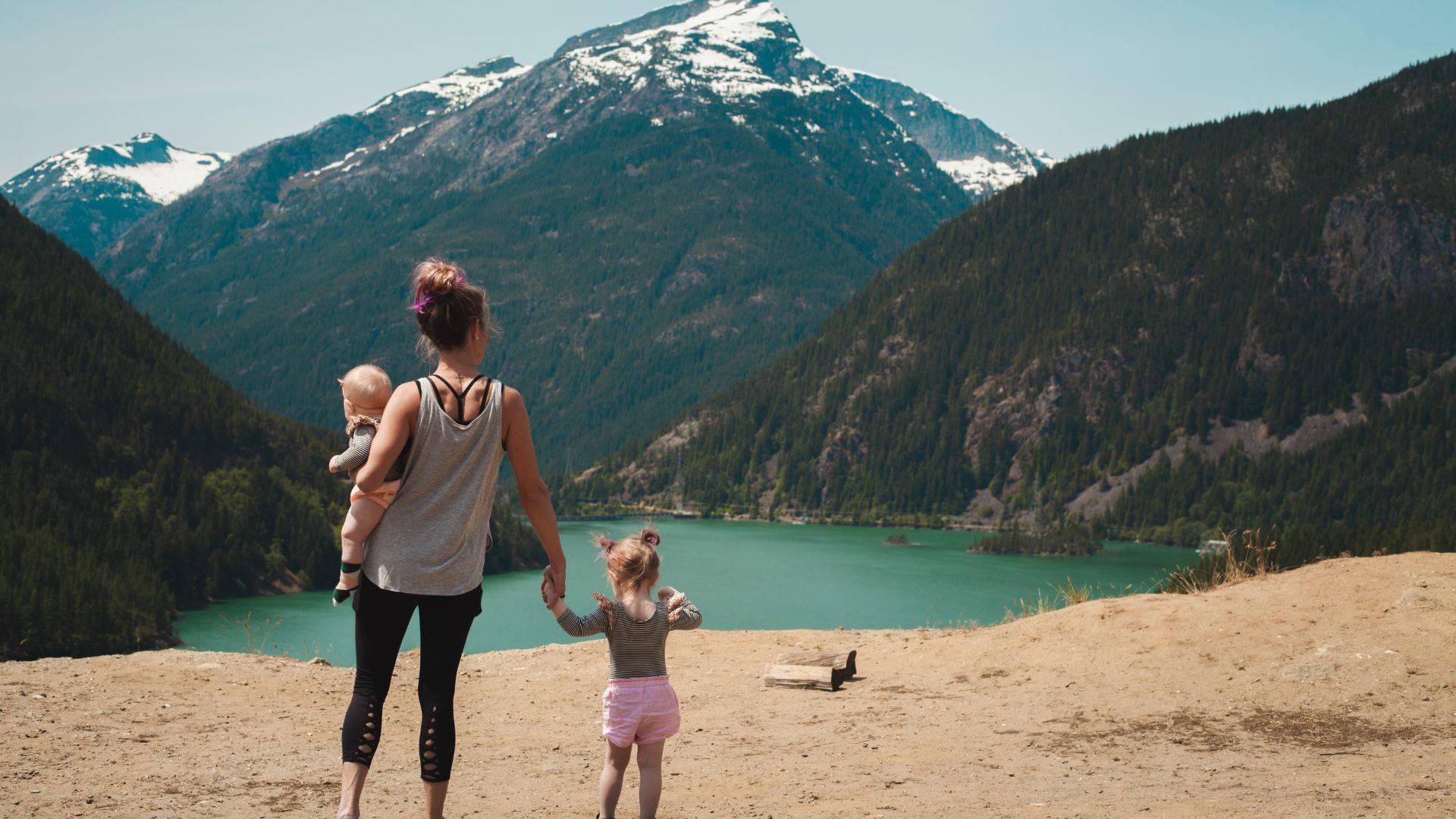 Mom, baby, young daughter, Full HD Desktop Wallpaper