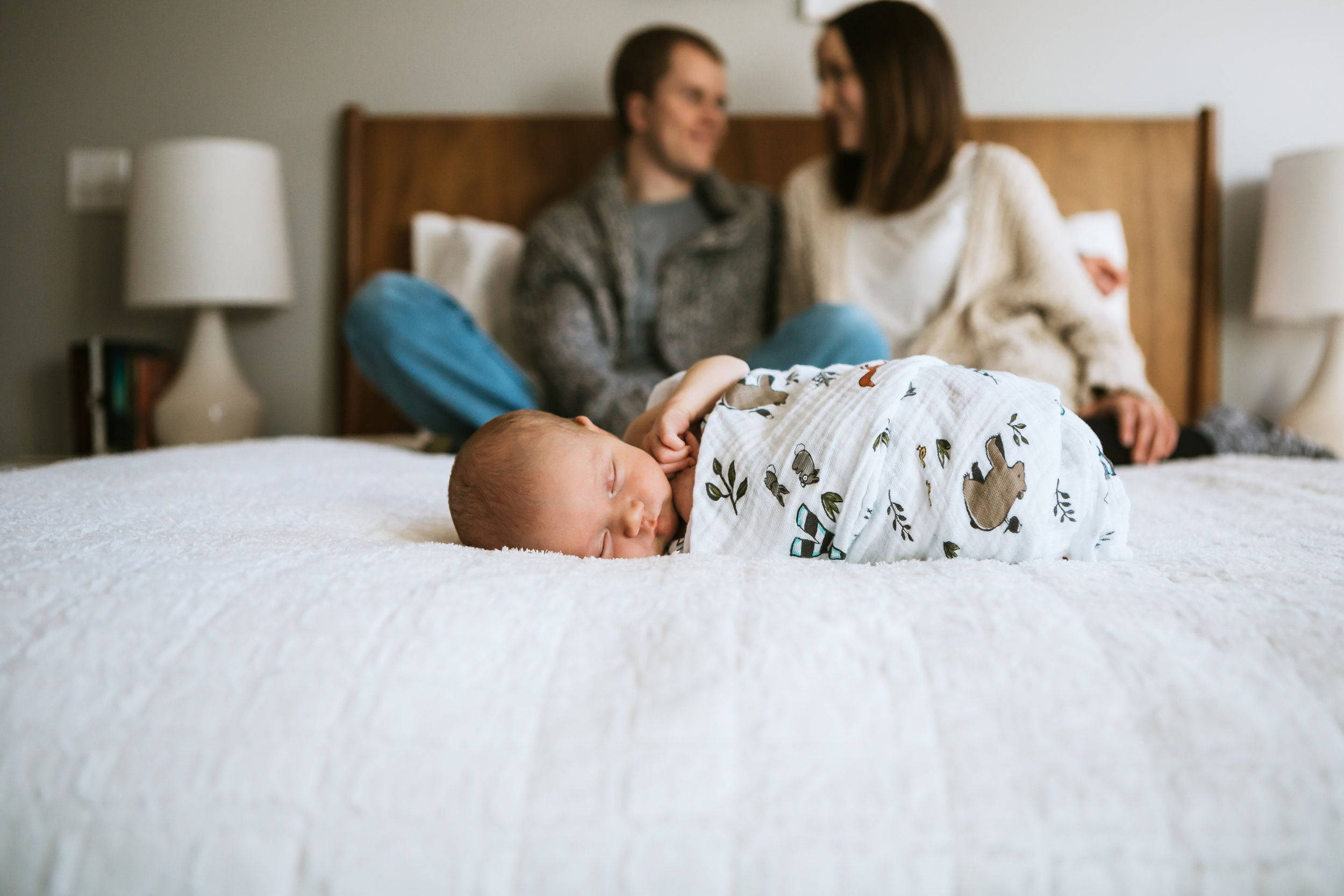Mom, Dad, newborn baby, Full HD Desktop Wallpaper