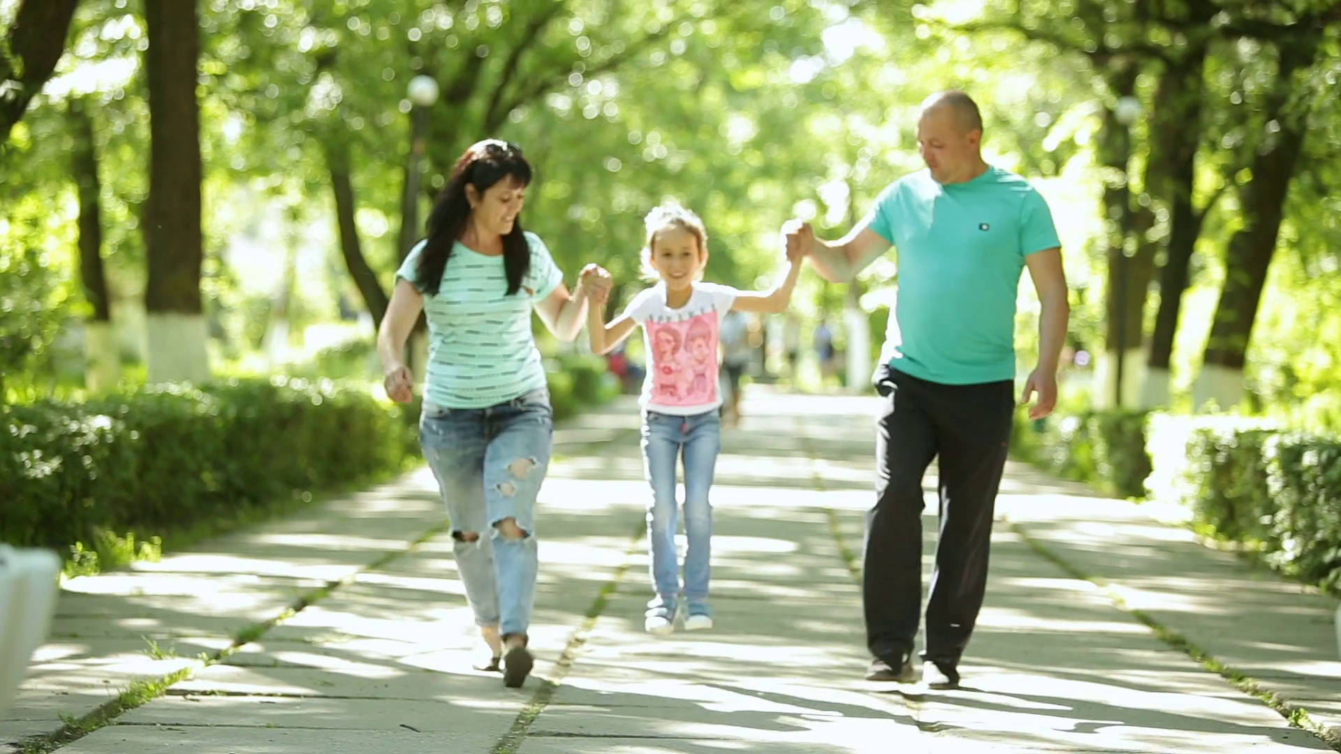 Mom, Dad, park, Full HD Desktop Wallpaper