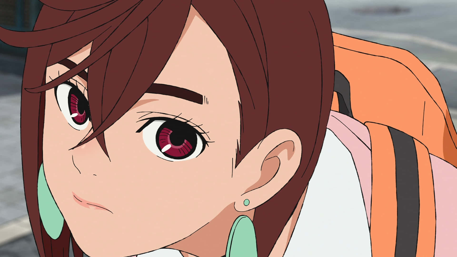 Momo Ayase, brown hair, red eyes, Full HD Desktop Wallpaper