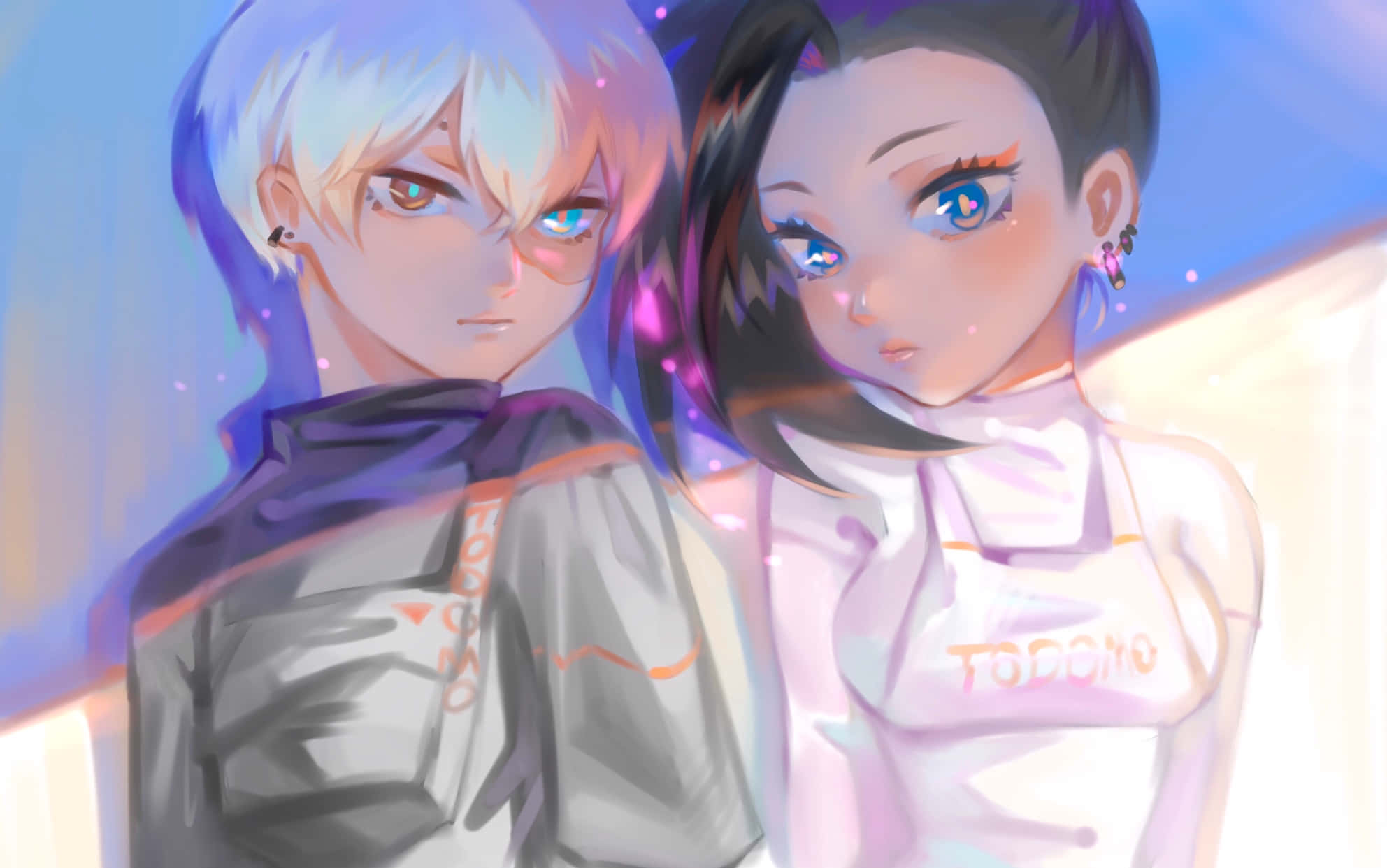 Momo Yaoyorozu, glowing eyes, soft pastel lighting, Full HD Desktop Wallpaper