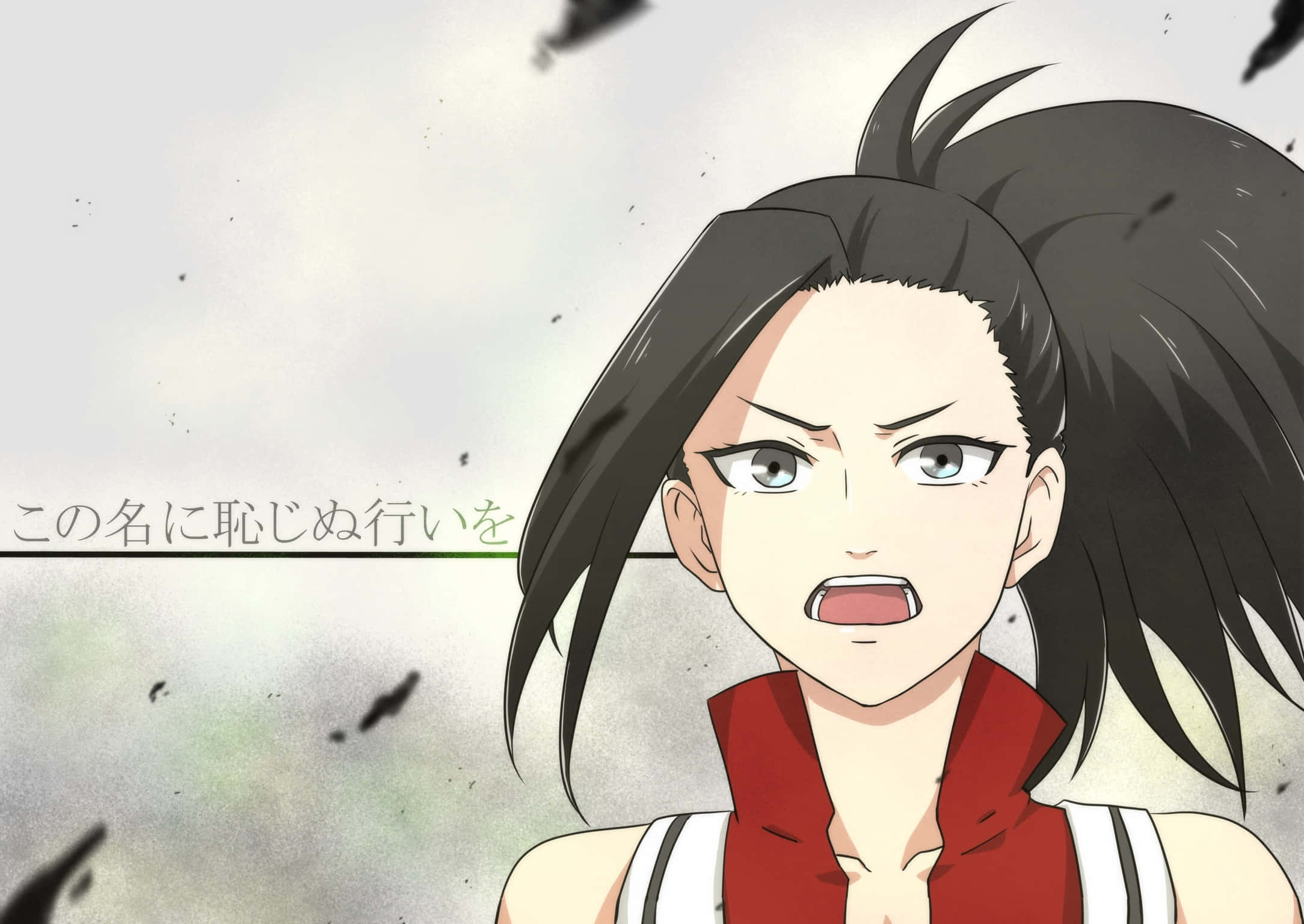 Momo Yaoyorozu, dark hair, red top, Full HD Desktop Wallpaper