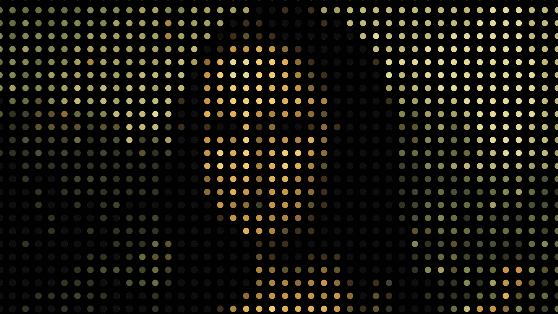 Mona Lisa, glowing gold dots, black background, Full HD Desktop Wallpaper
