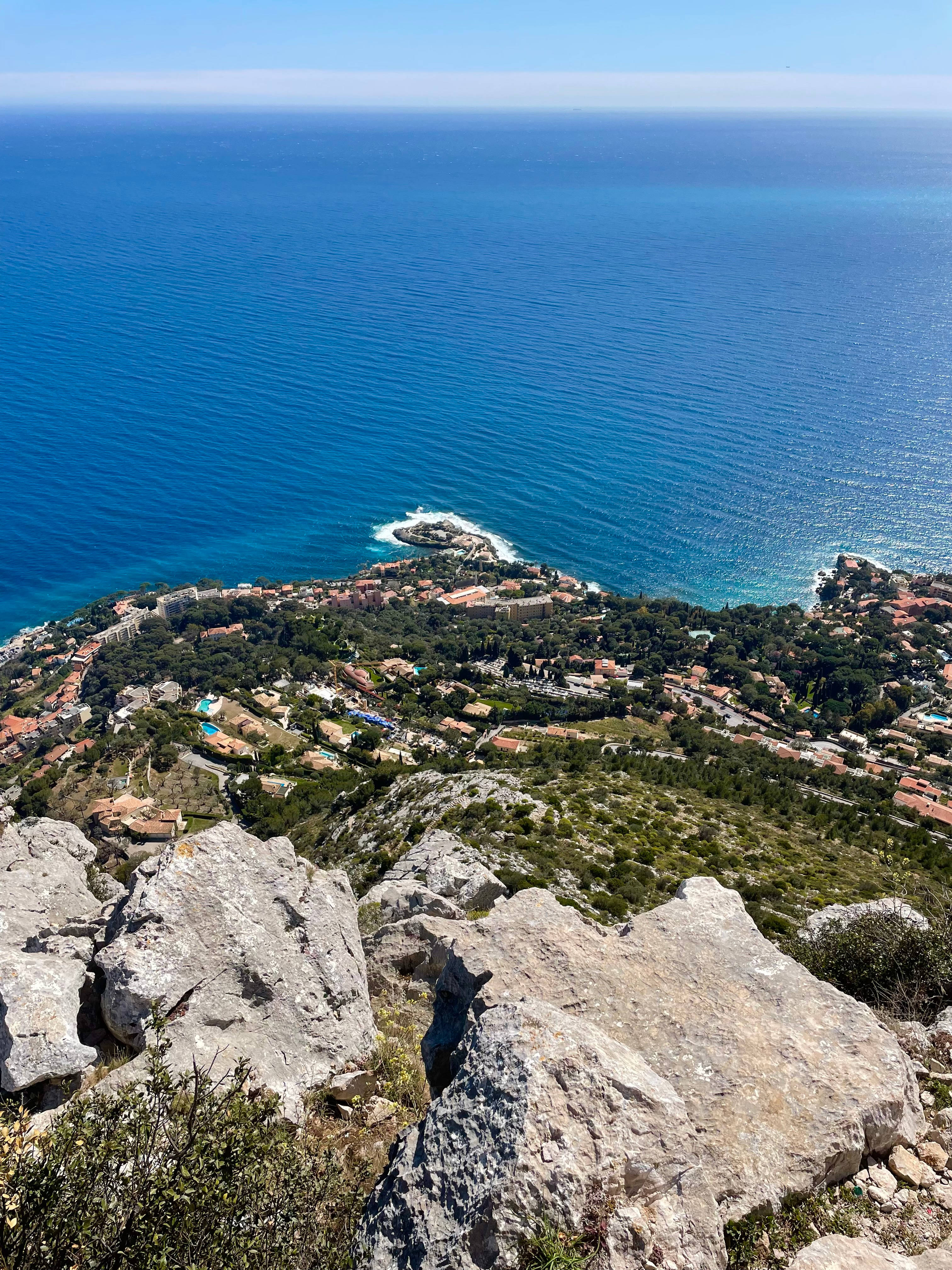 Monaco, rugged cliffs, vibrant blue sea, 4K Phone Wallpaper