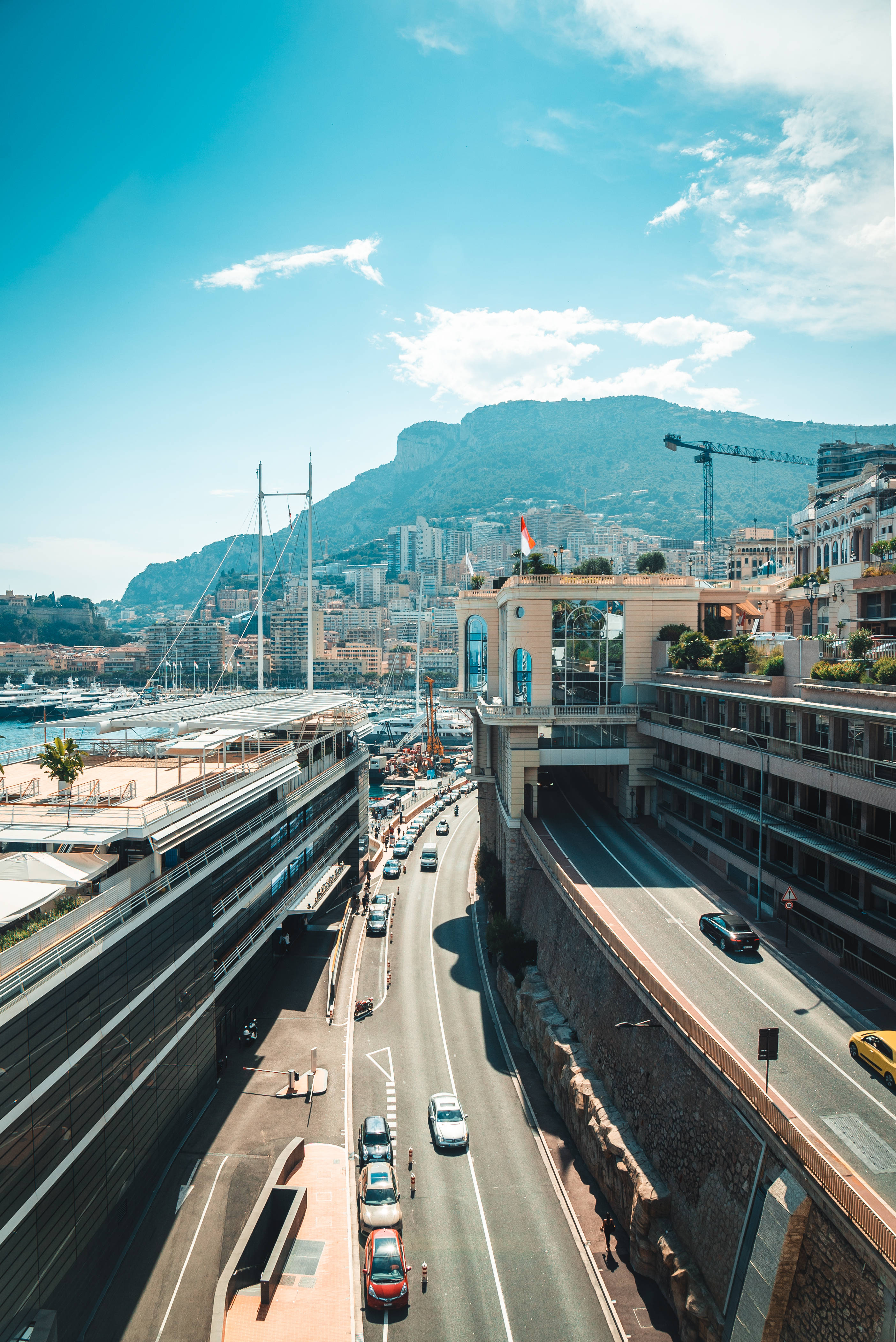 Monaco, coastal highway, luxury hotels, 4K Phone Wallpaper