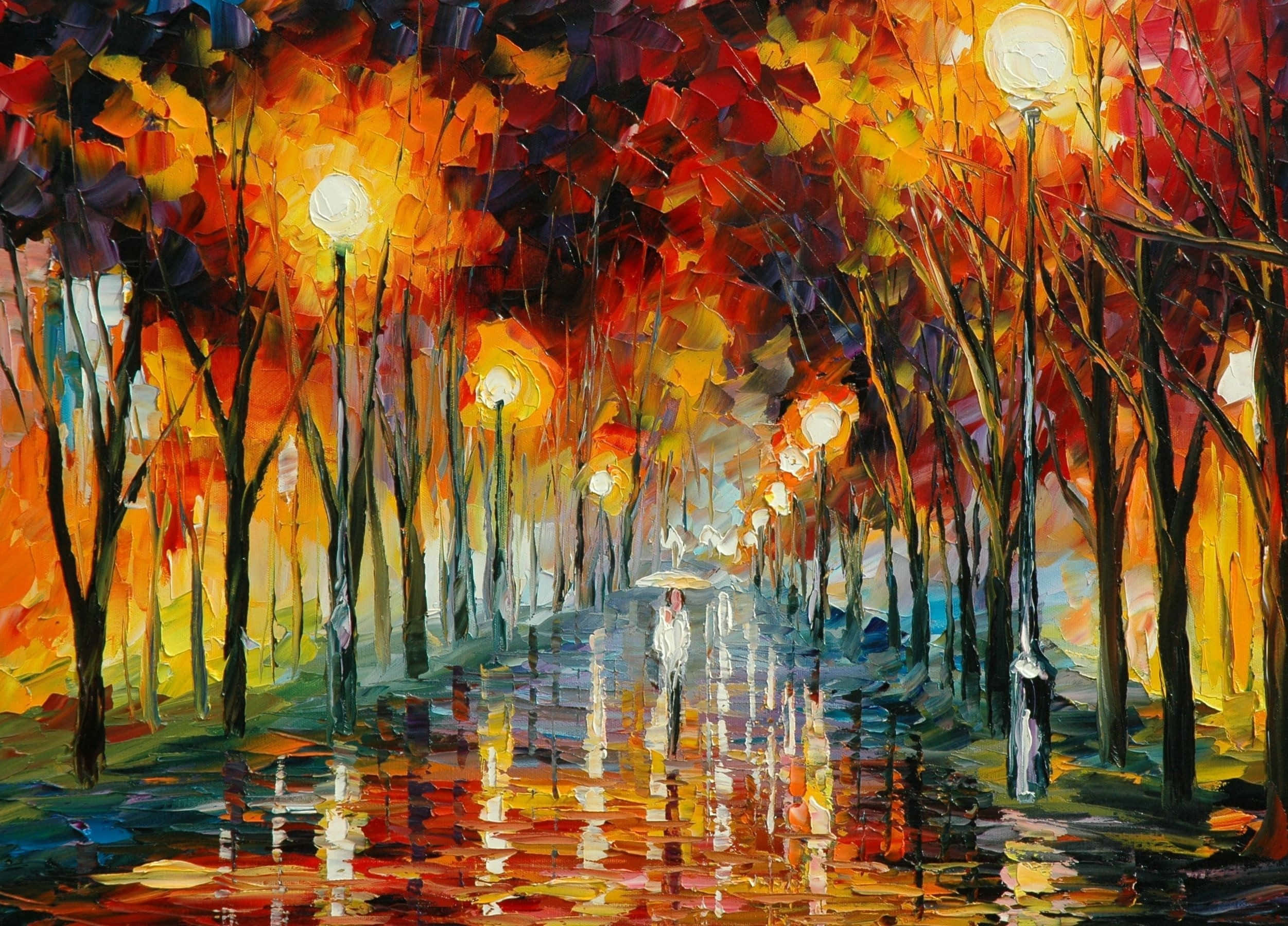 Monet, oil painting, umbrella, Full HD Desktop Wallpaper