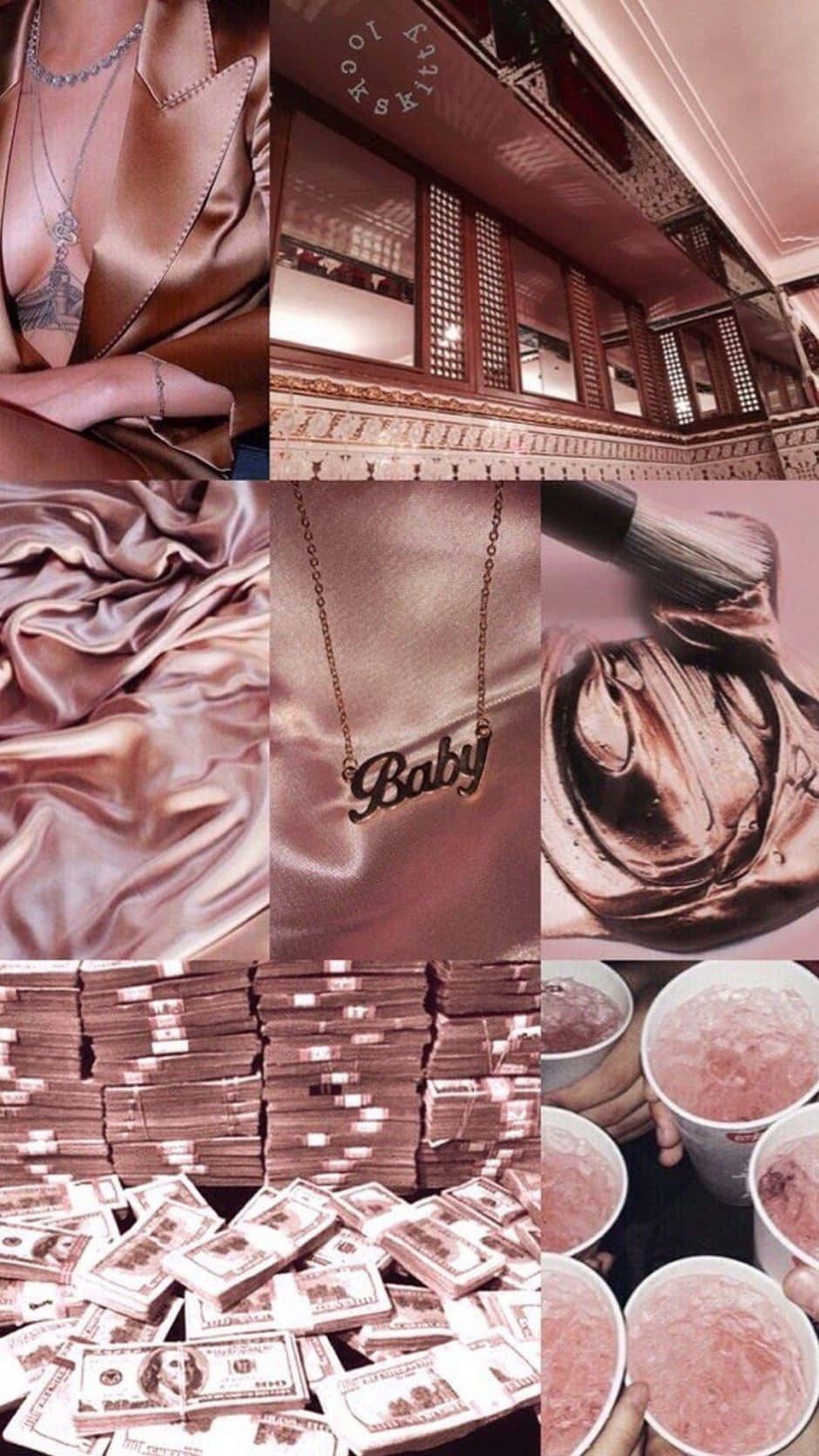 rose gold, satin fabric, jewelry, HD Phone Wallpaper