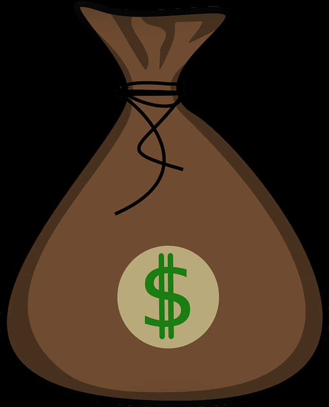 money bag, brown, black string, SD Phone Wallpaper