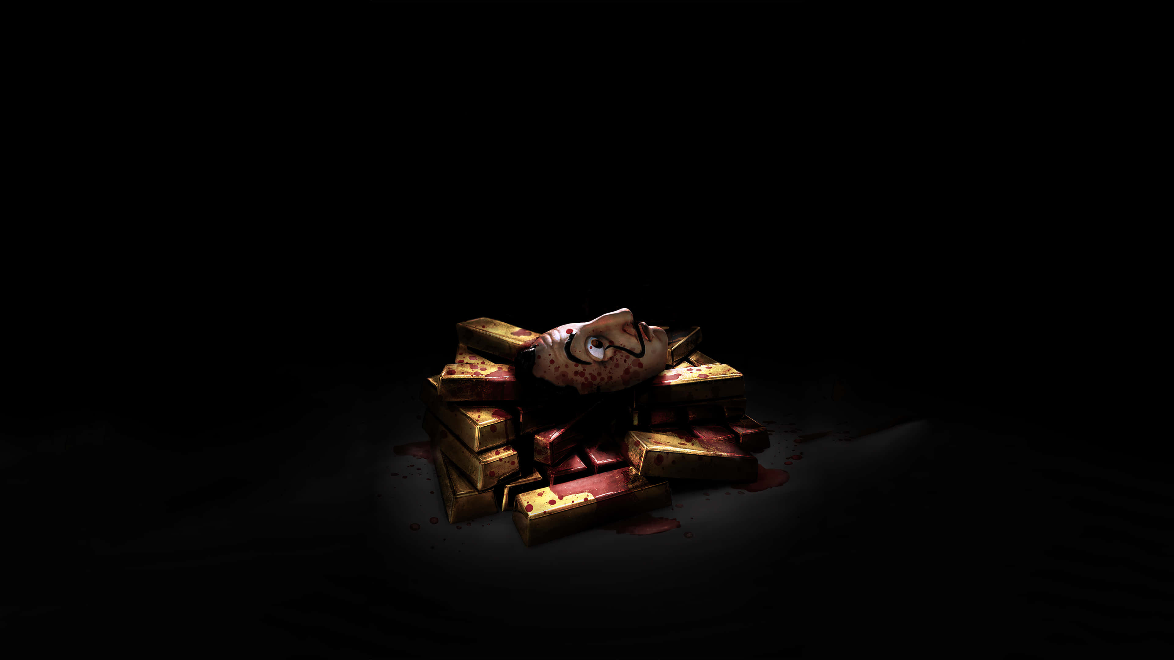 Money Heist, gold bars, fish head, 4K Desktop Wallpaper