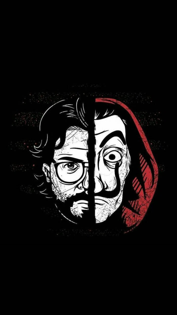 Money Heist, red hoodie, glasses, SD Phone Wallpaper