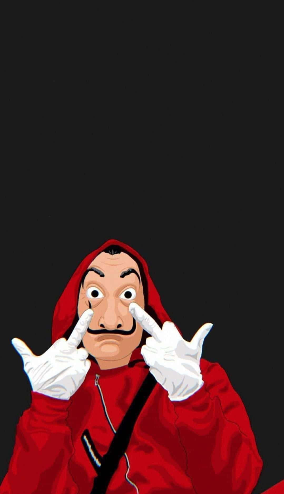 Money Heist, red hoodie, white gloves, HD Phone Wallpaper