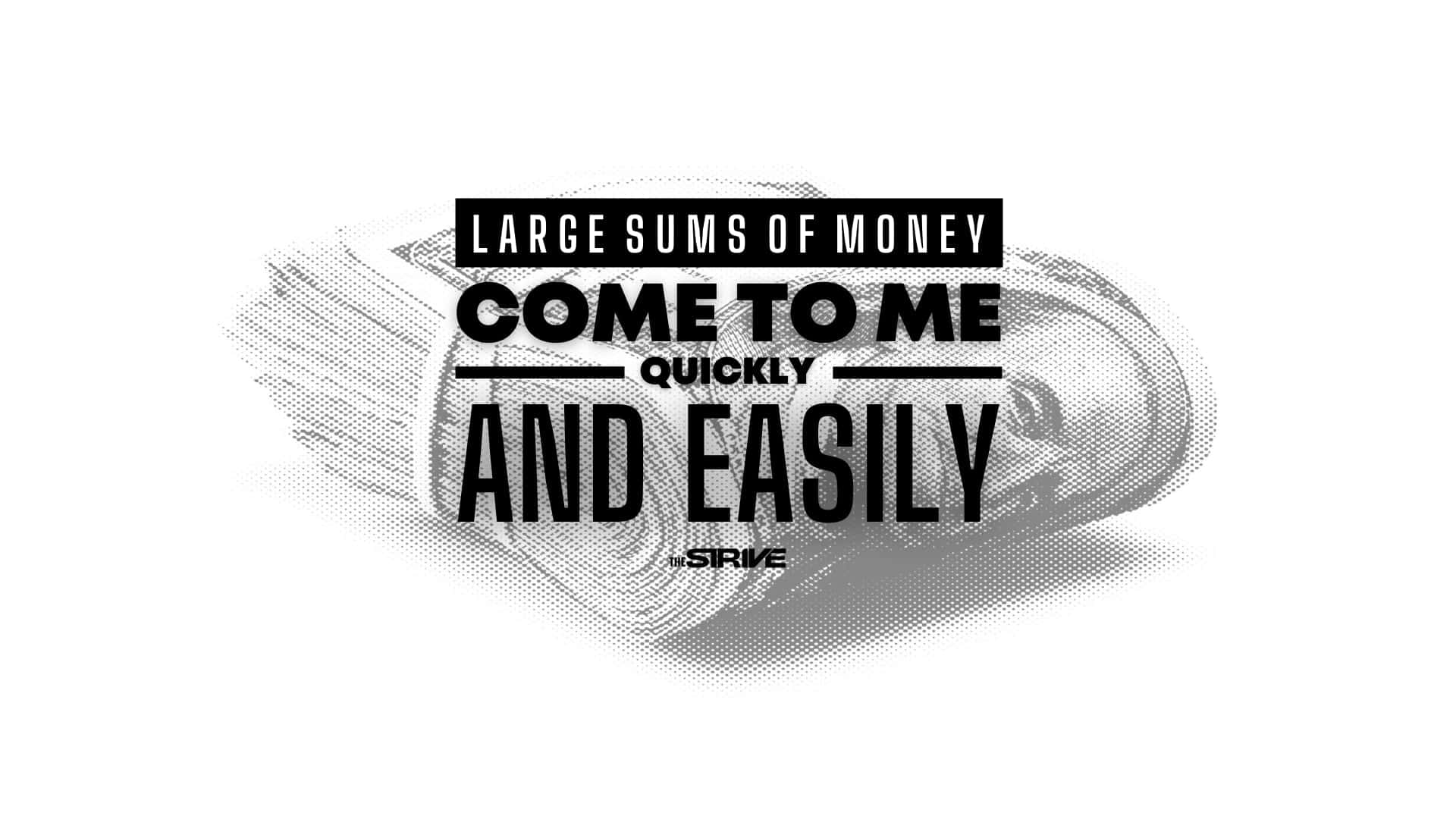 large guns of money, halftone graphic of cash, bold black text, Full HD Desktop Wallpaper