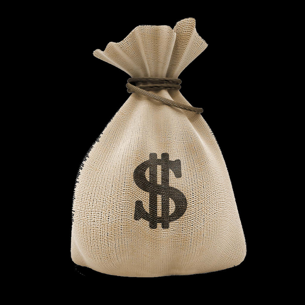 beige burlap money bag, twine, bold dollar sign, SD Desktop Wallpaper