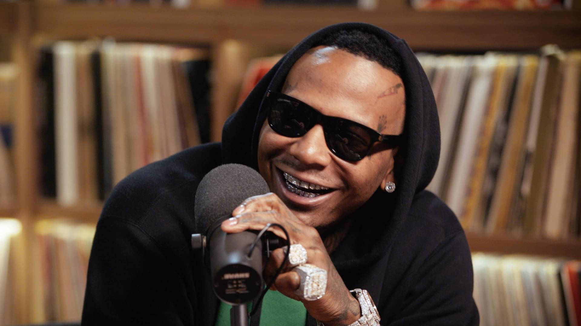 Moneybagg Yo, black hoodie, sunglasses, Full HD Desktop Wallpaper