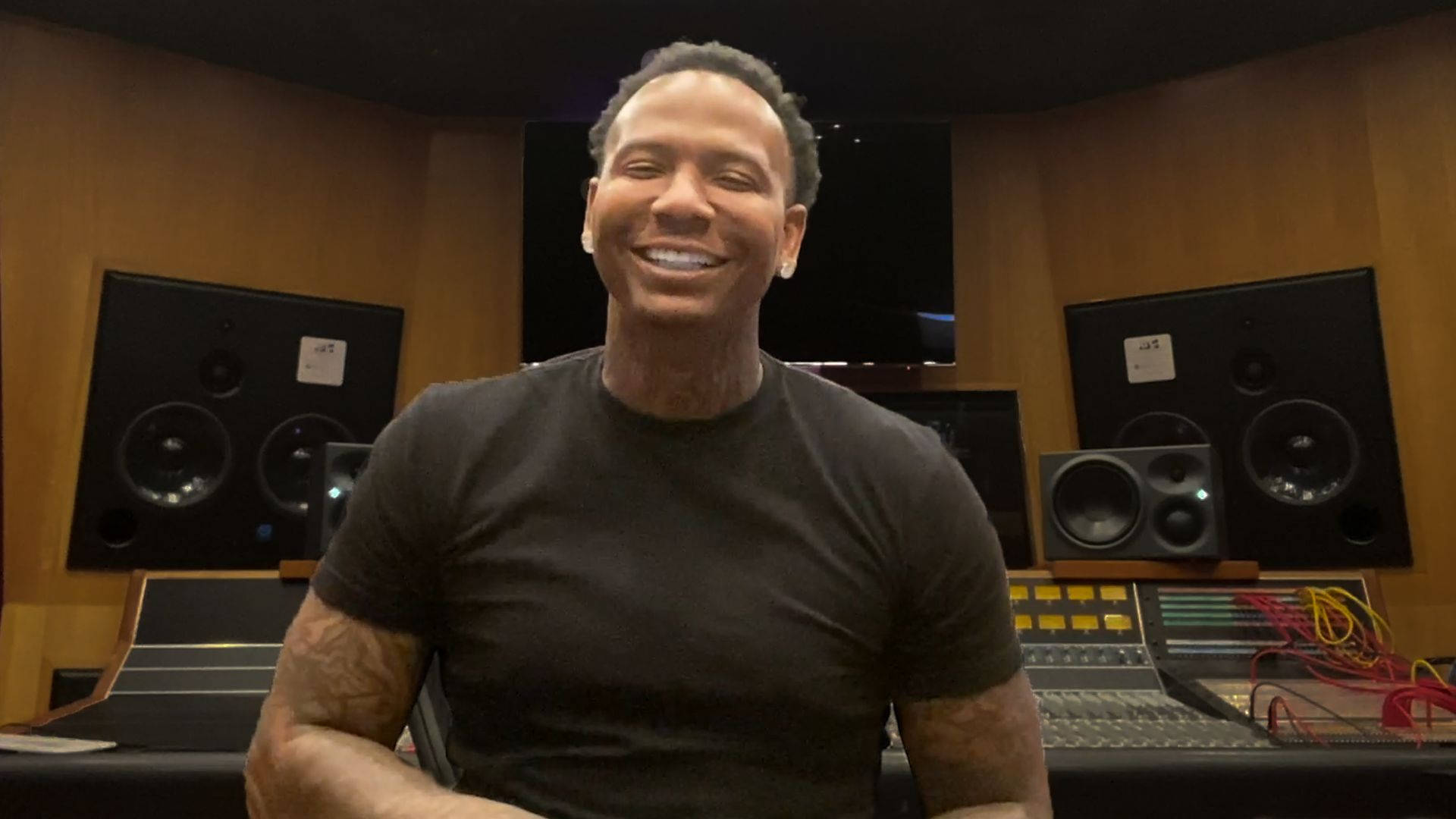 Moneybagg Yo, recording studio, large speakers, Full HD Desktop Wallpaper