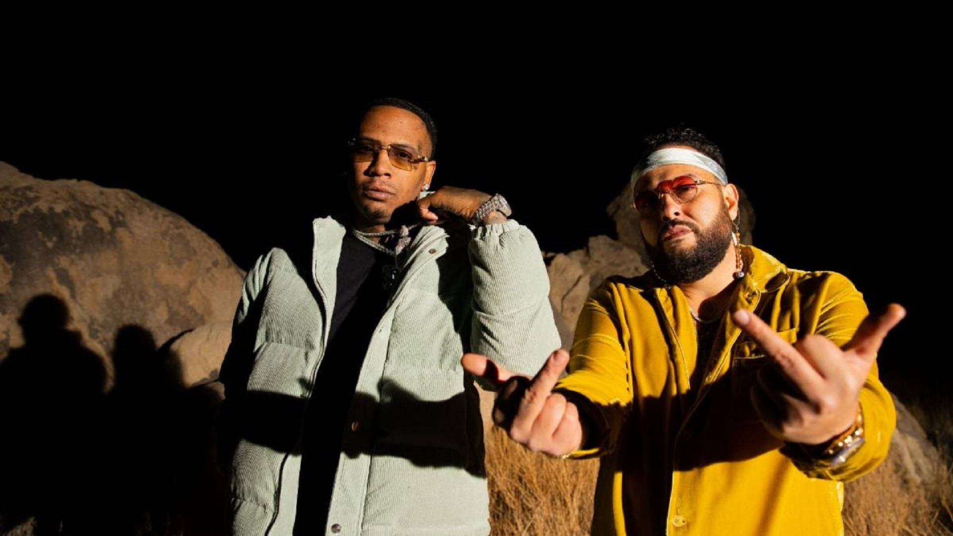 Moneybagg Yo, night, rocky terrain, Full HD Desktop Wallpaper