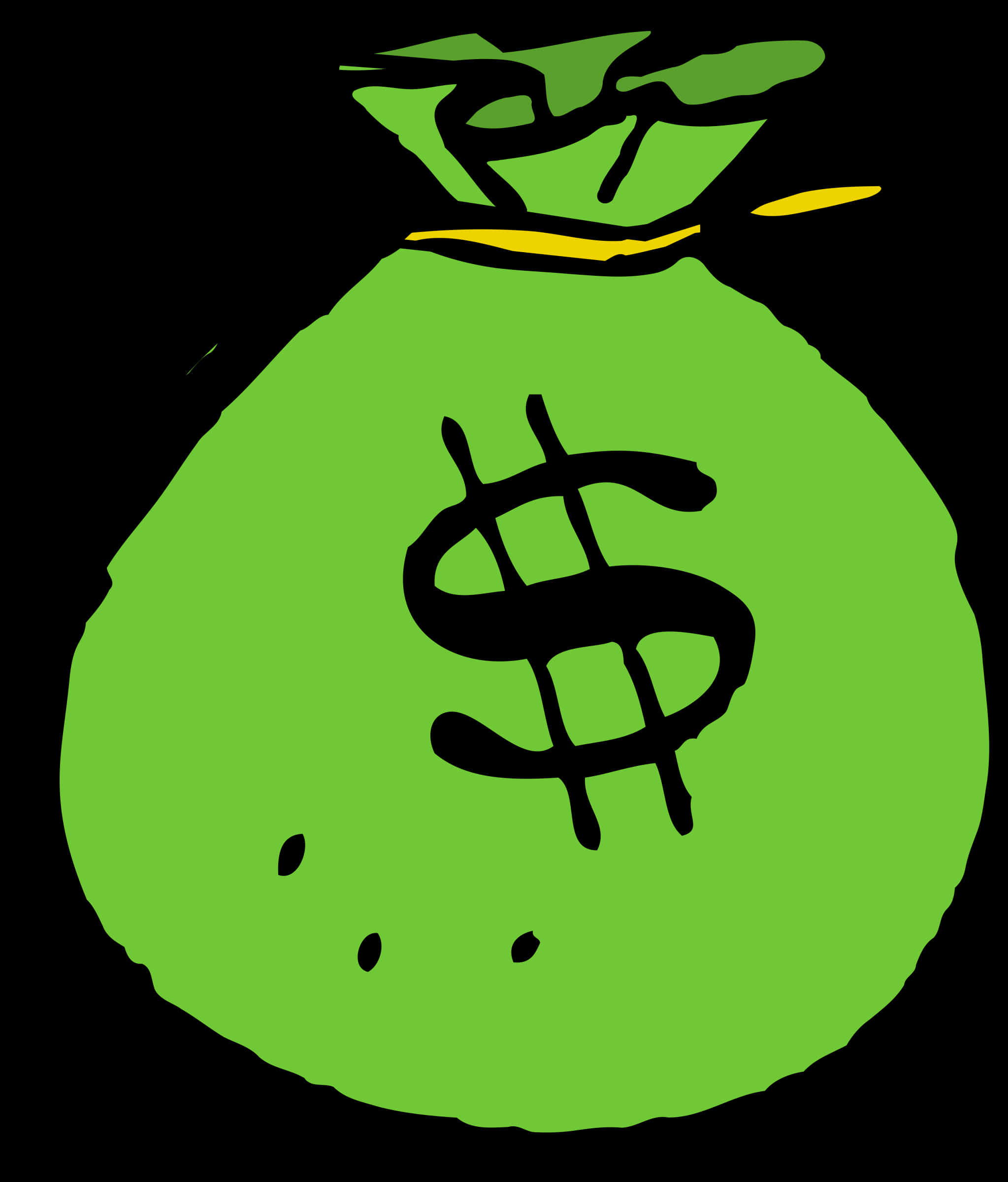 money bag, dollar sign, yellow drawstring, Full HD Phone Wallpaper