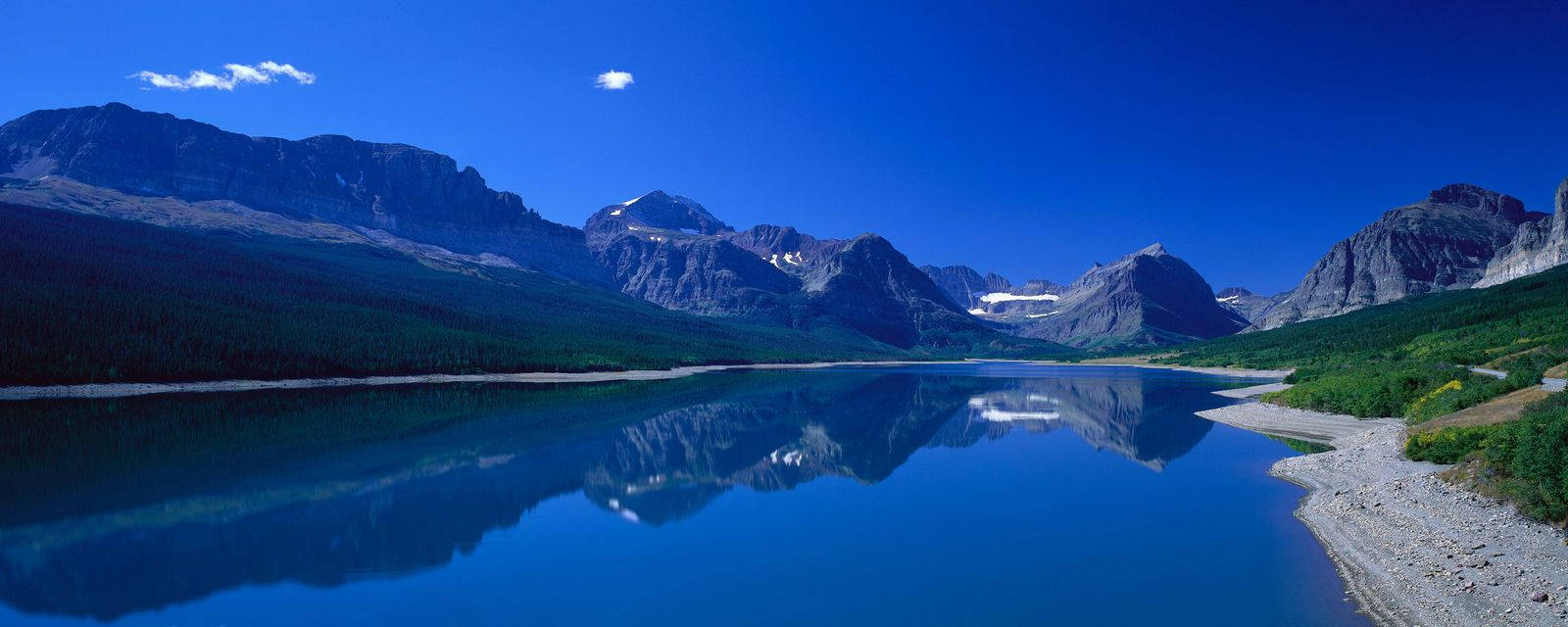 Blue Lake, mountains, alpine lake, HD Desktop Wallpaper