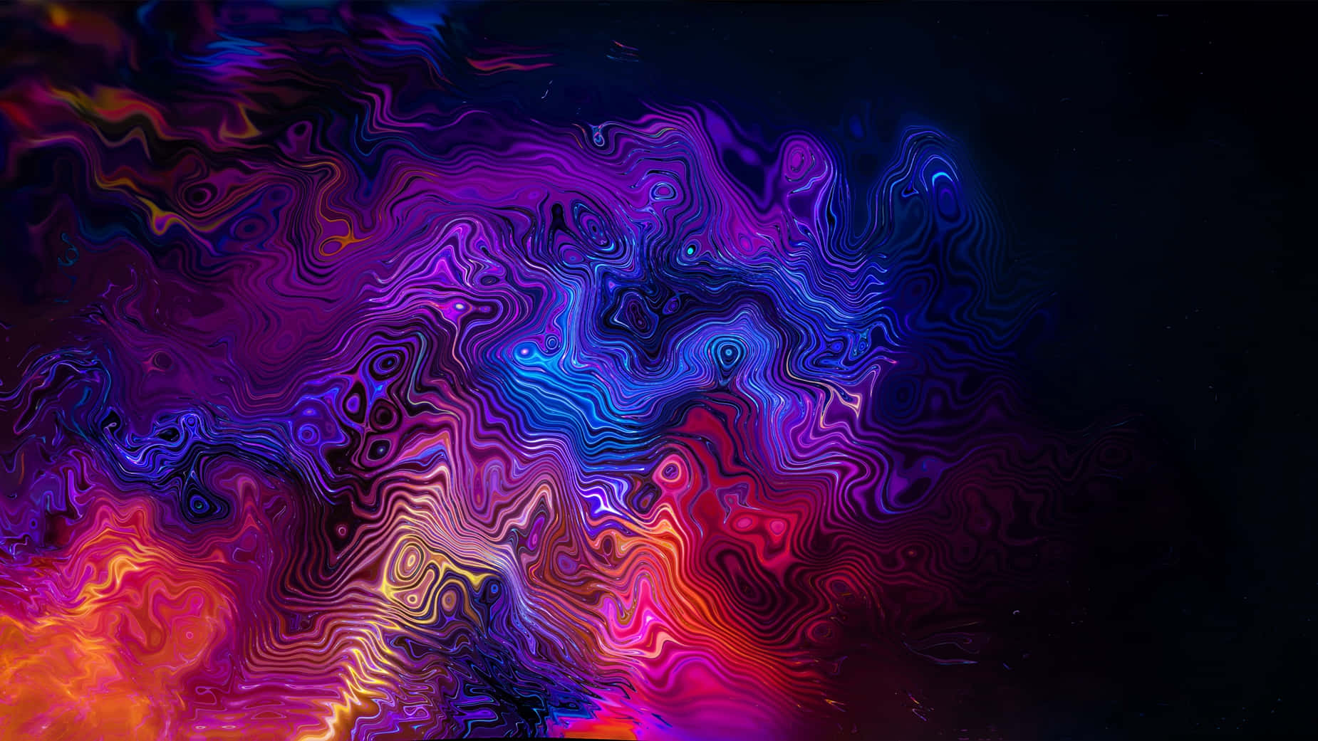 OLED Monitor, electric purples, blues, HD Desktop Wallpaper
