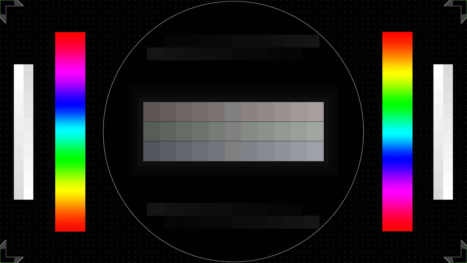 Monitor, color calibration chart, rainbow gradients, Full HD Desktop Wallpaper