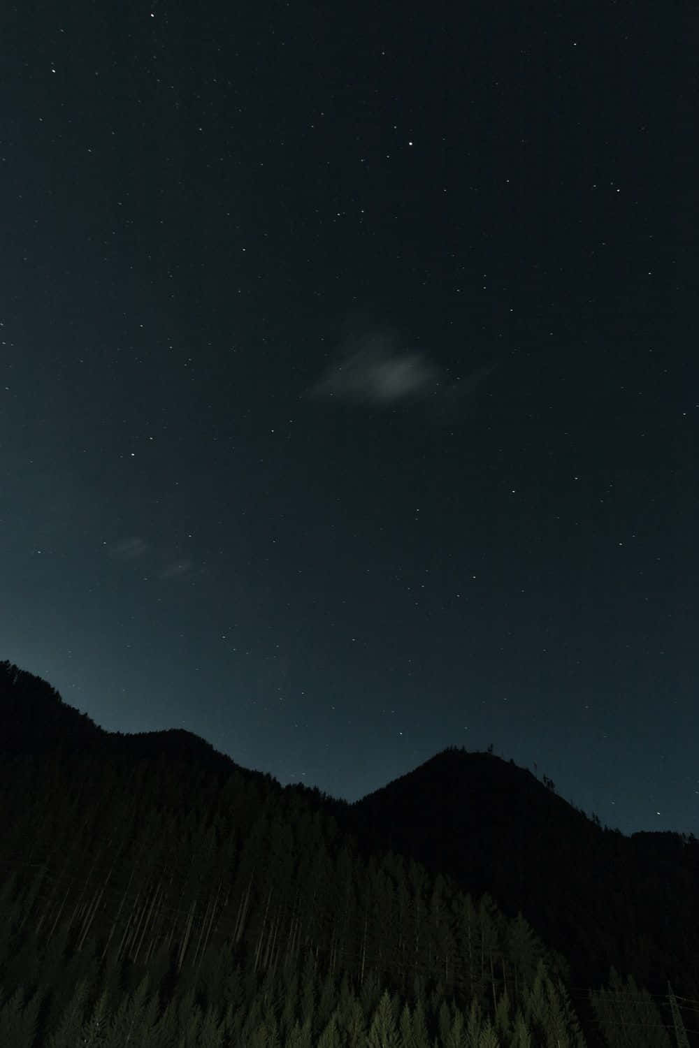 Vertical Evening Monitor, starry night sky, faint cloud, HD Phone Wallpaper