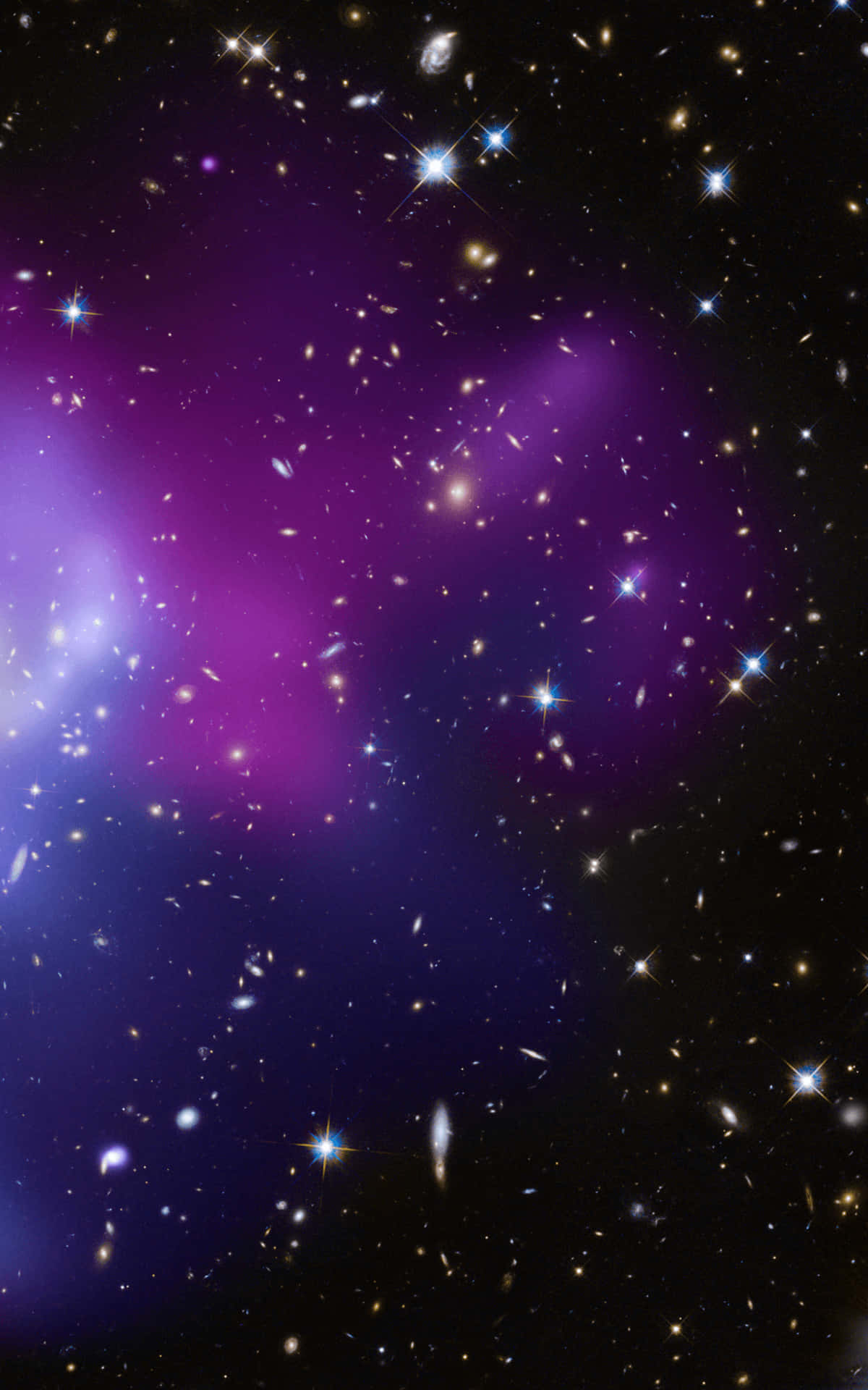 vertical monitor, cosmic vista, glowing purple, Full HD Phone Wallpaper