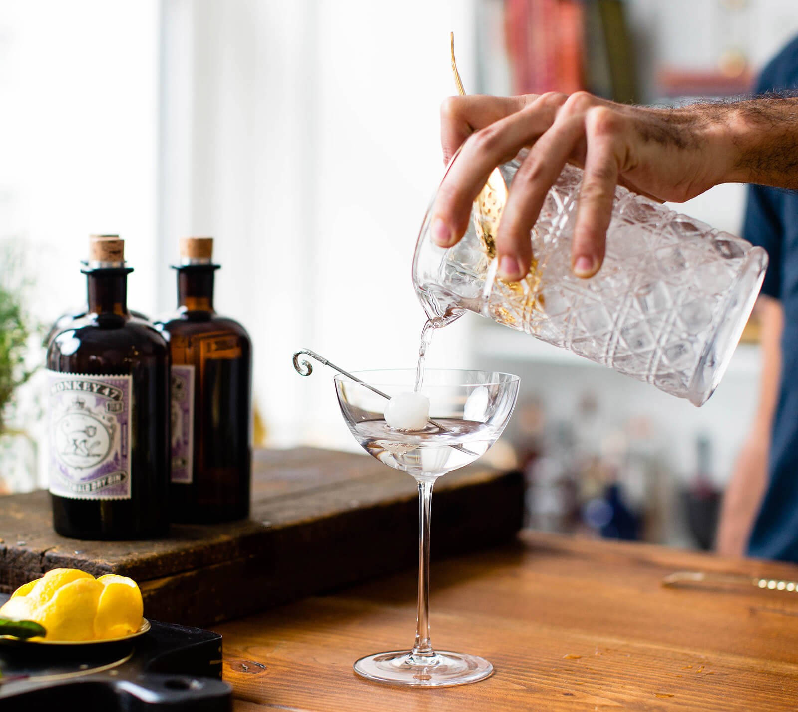 Monkey 47, dry gin, cocktail, HD Desktop Wallpaper