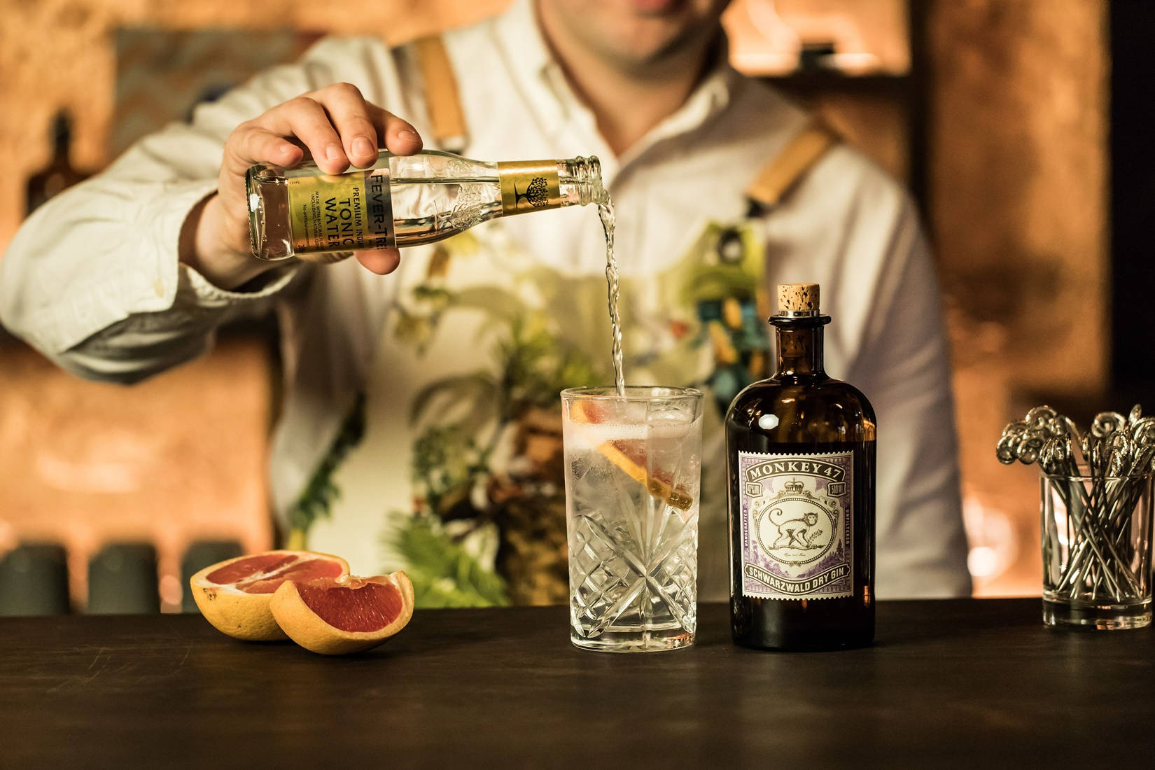 Monkey 47, gin tonic bar, tonic water, HD Desktop Wallpaper