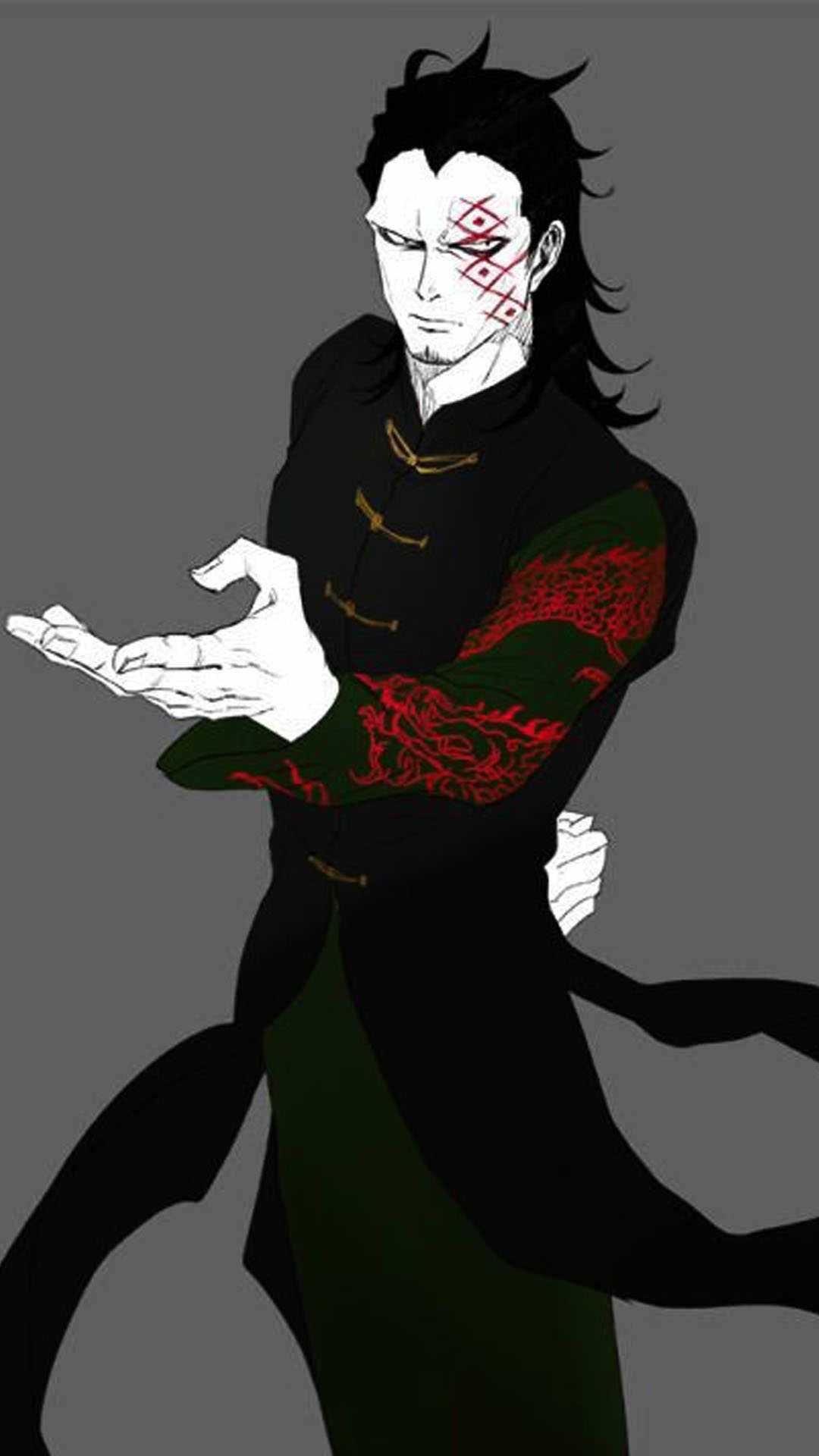 Monkey D Dragon, red tattoo, black hair, Full HD Phone Wallpaper