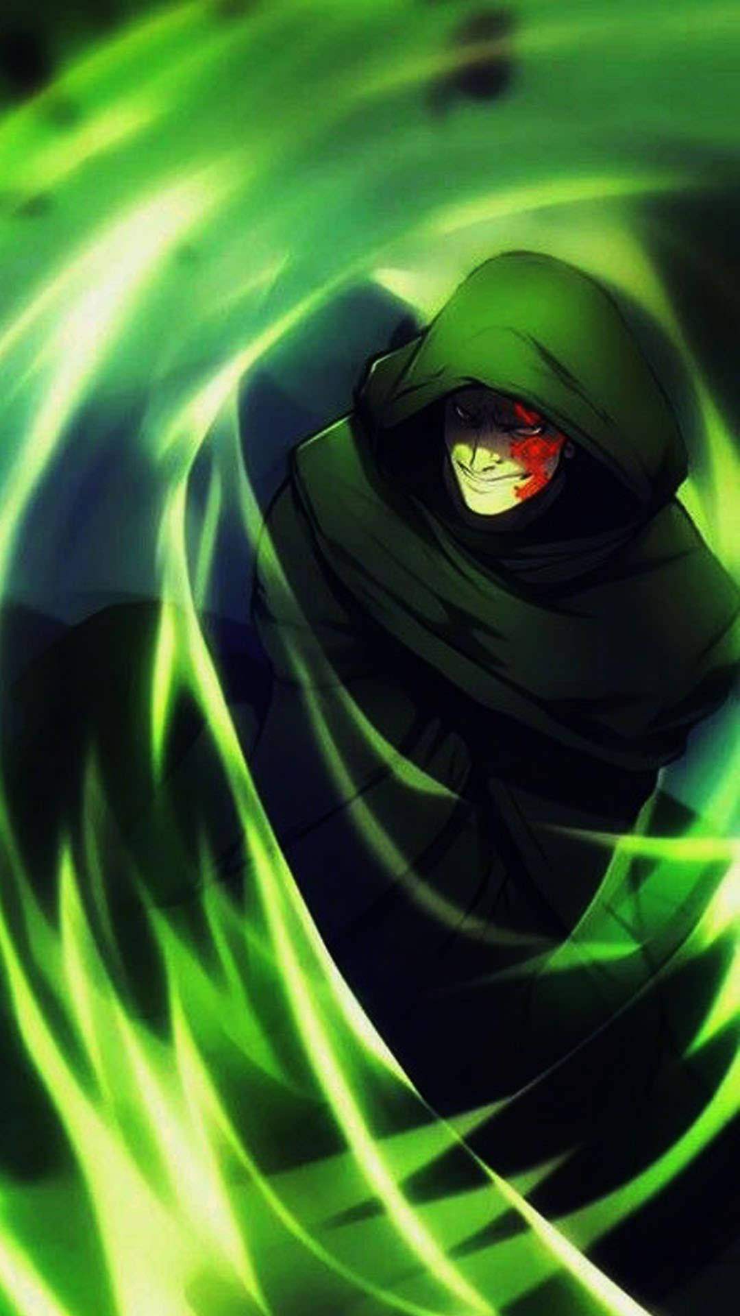 Monkey D Dragon, green light, red eyes, Full HD Phone Wallpaper