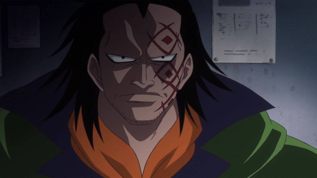 Monkey D Dragon, red face tattoo, long black hair, HD Desktop Wallpaper