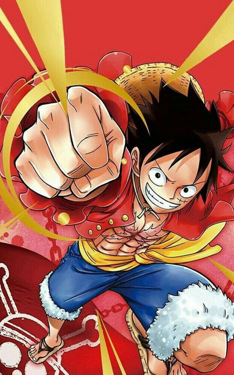 Monkey D Luffy, straw hat, glowing yellow energy, HD Phone Wallpaper