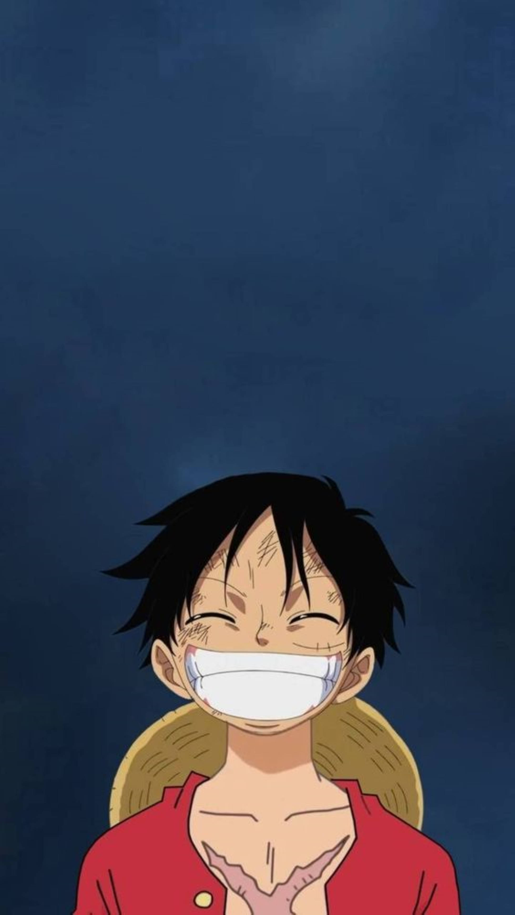 Monkey D Luffy, straw hat, black hair, 4K Phone Wallpaper