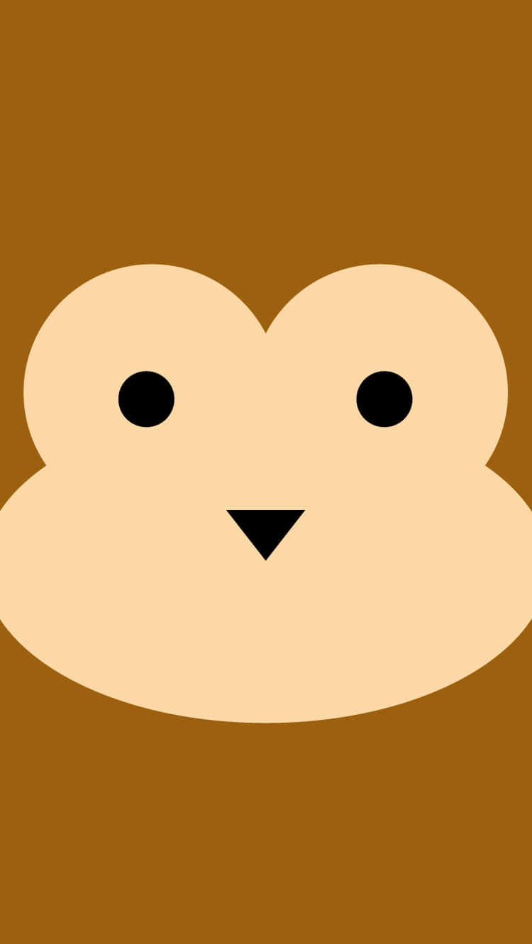 Monkey iPhone, beige owl face, black eyes, HD Phone Wallpaper
