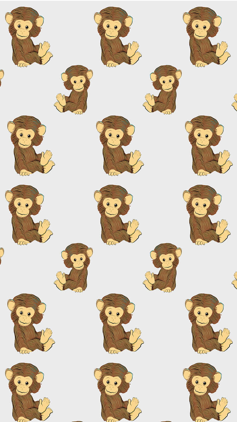 Monkey iPhone, cartoon monkeys, brown fur, HD Phone Wallpaper